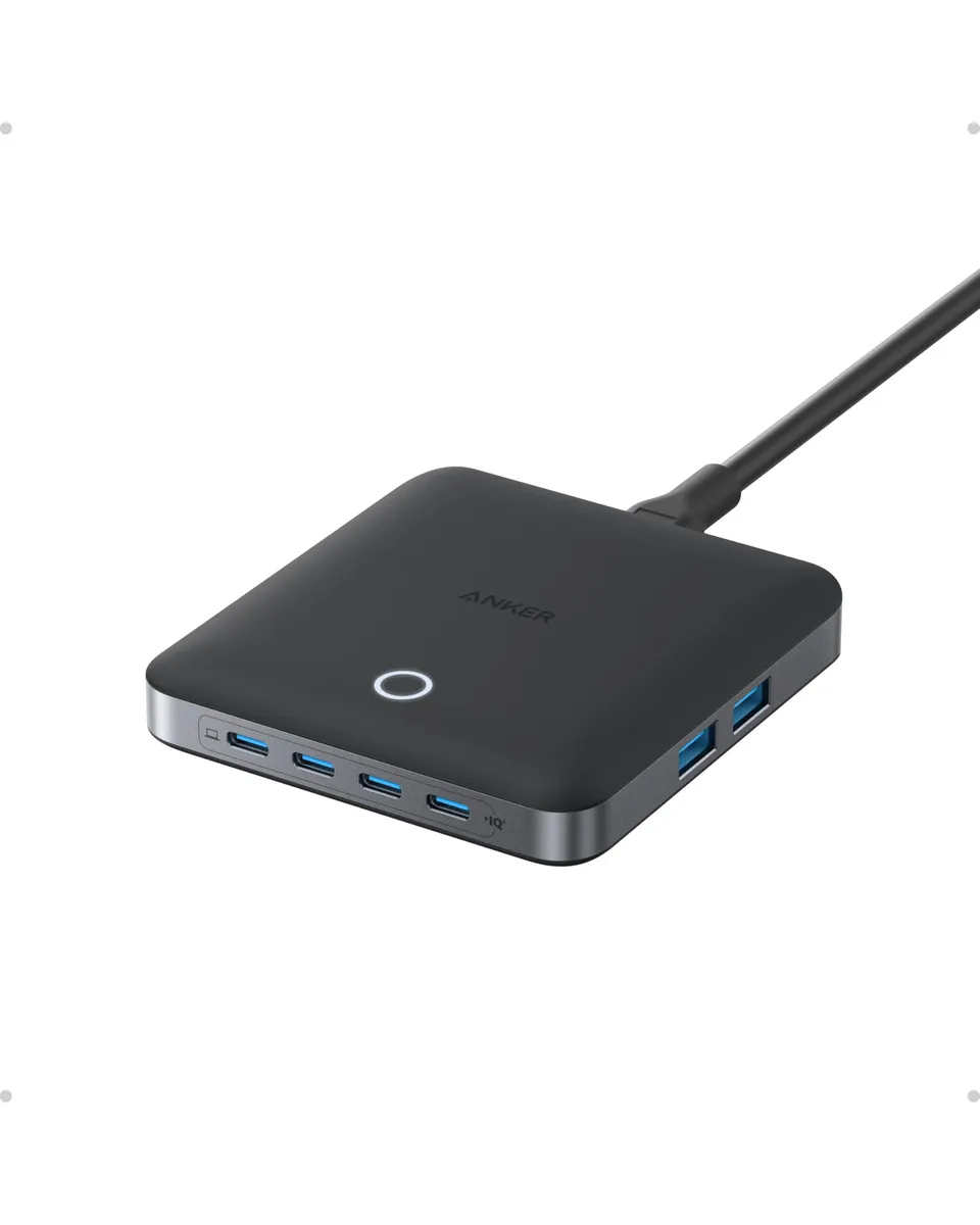 anker-nano-130w-ladestation-6-port-ladeger-t-mit-4-usb-c-und-2-usb-a-130w-leistu image 1