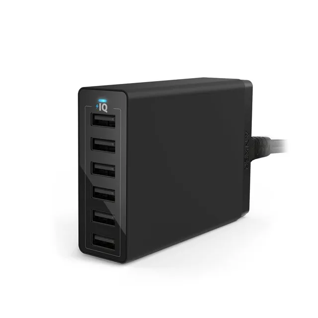 anker-60w-6-port-usb-ladeger-t-mit-poweriq-3-0-multiprotect-sicherheit-reise-lad image 1