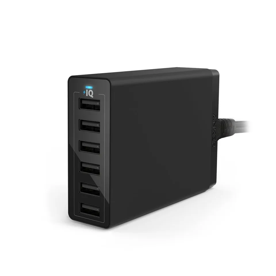 anker-60w-6-port-usb-ladeger-t-mit-poweriq-3-0-multiprotect-sicherheit-reise-lad image 1