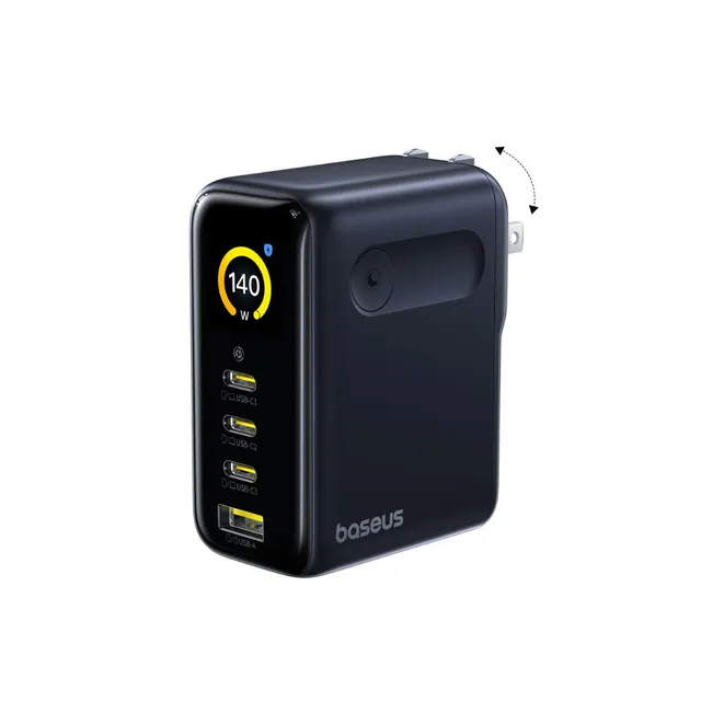 baseus-picogo-ah11-fast-charger-3c-u-140w-gan-schnellladeger-t-mit-4-ports-digit image 1