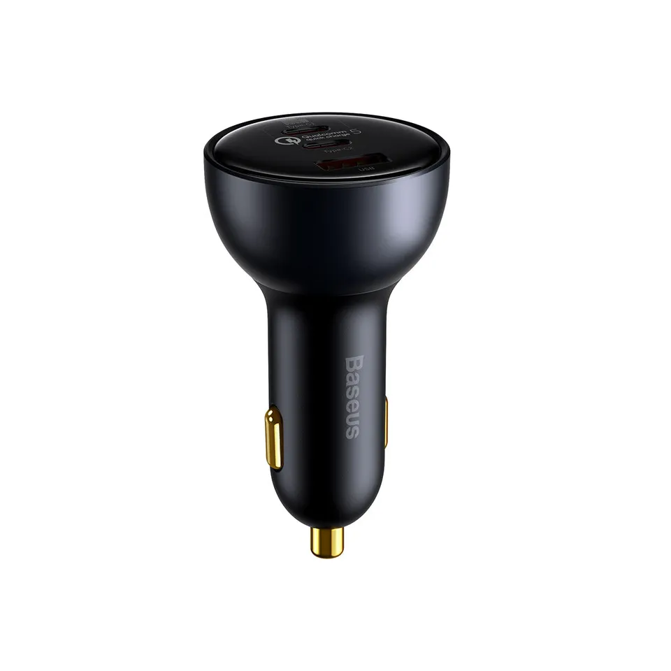 baseus-usb-c-autoladeger-t-160w-3-port-fast-car-charger-mit-100-w-usb-c-port image 1