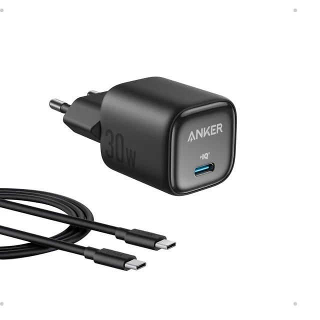 anker-30w-usb-c-ladeger-t-kompaktes-gan-ii-schnellladernetzteil-mit-3-fach-schne image 1