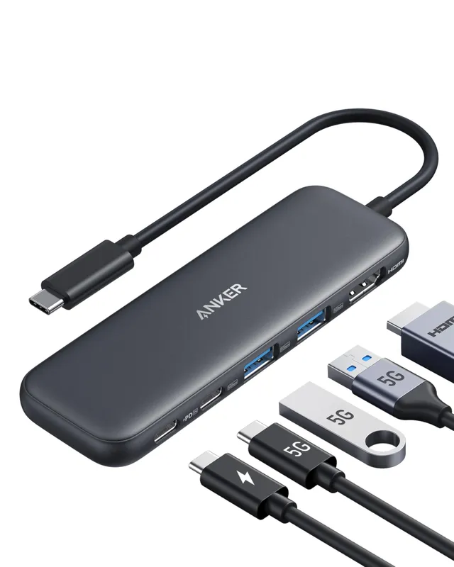 anker-332-usb-c-hub-5-in-1-mit-4k-hdmi-5-gbit-s-datenanschluss-2-usb-a-ports-und image 1
