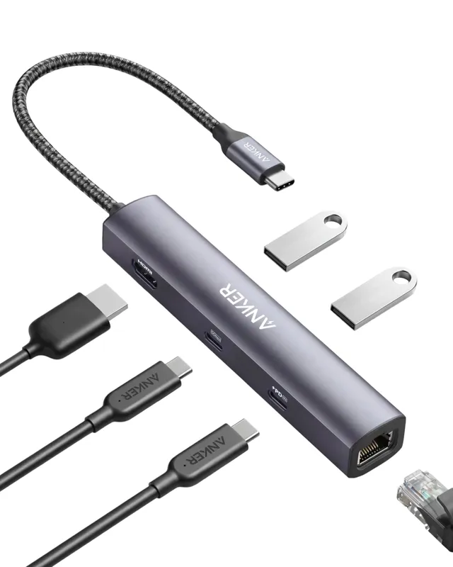 anker-powerexpand-6-in-1-usb-c-hub-mit-ethernet-65w-pd-4k-hdmi-1gbps-lan-2-usb-3 image 1
