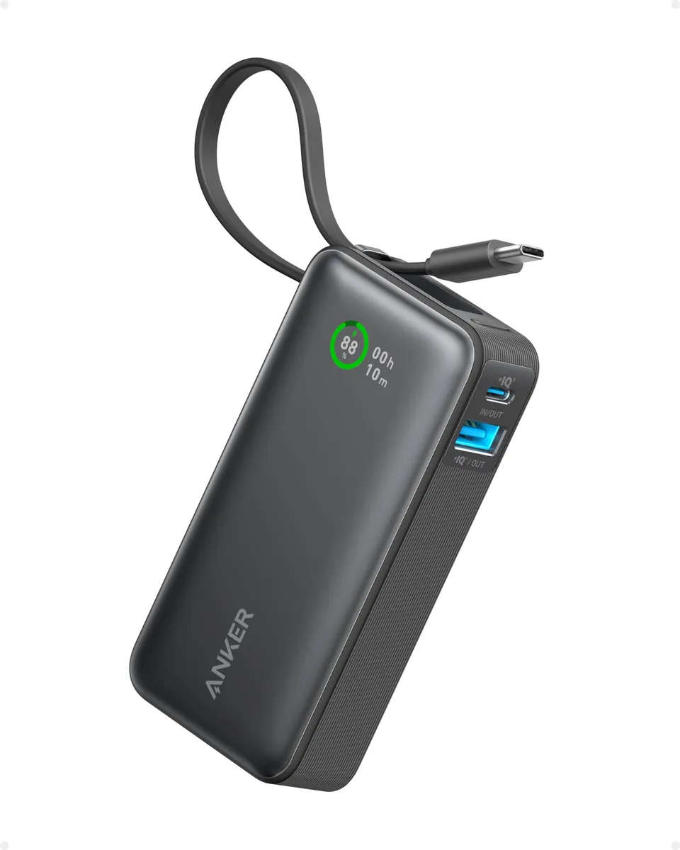 anker-nano-powerbank-10-000mah-mit-integriertem-usb-c-kabel-30w-pd-bidirektional image 1