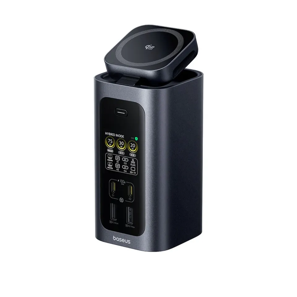 baseus-spacemate-rd1-pro-15-in-1-docking-station-qi-2-2-dual-4k-gan-smart-displa image 1