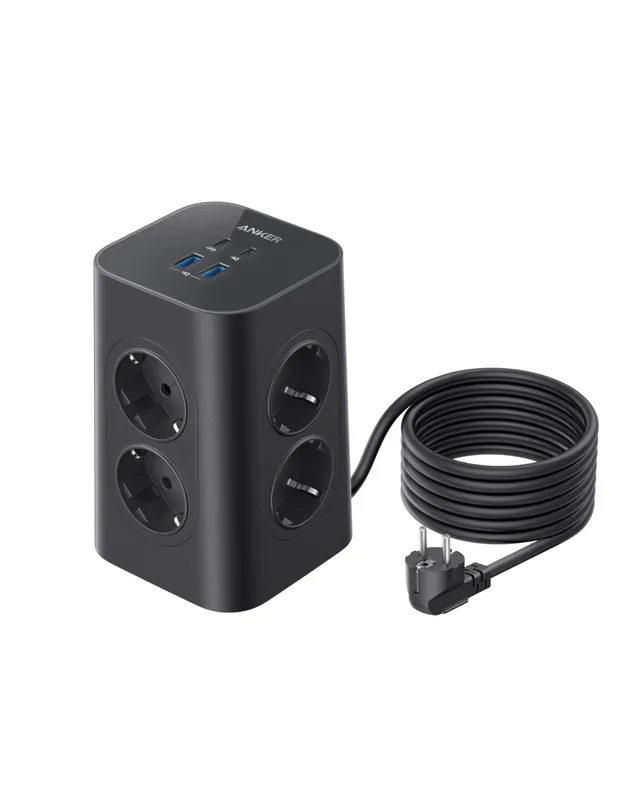 anker-mehrfachsteckdose-8-fach-steckdosenleiste-mit-4-usb-und-20w-usb-c-schnelll image 1