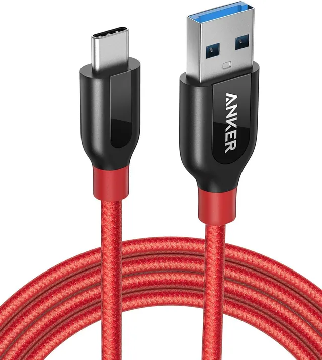 anker-powerline-180cm-usb-c-auf-usb-3-0-kabel-nylon-geflochten-5-gbit-s-rot image 1