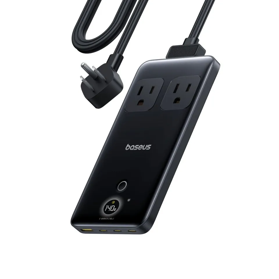 baseus-blade-power-strip-140w-steckdosenleiste-2ac-1u-3c-mit-display image 1