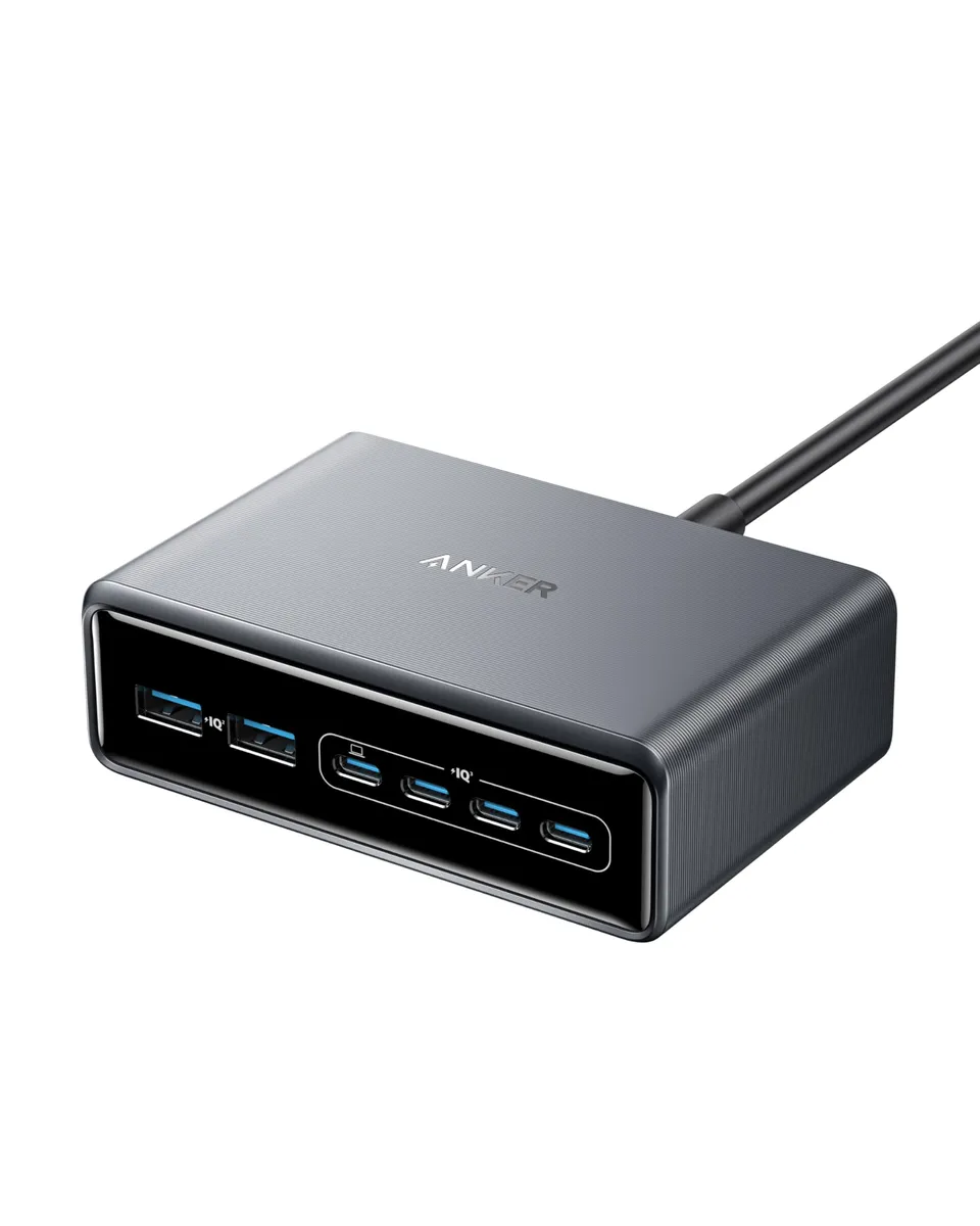 anker-prime-200w-usb-c-ladeger-t-6-port-gan-desktop-ladestation-mit-activeshield image 1
