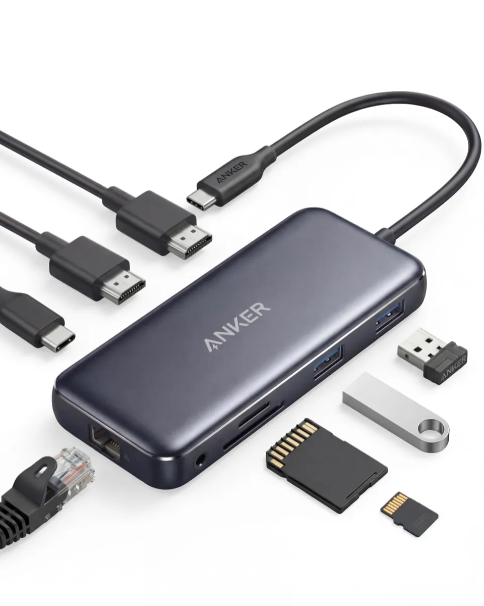 anker-powerexpand-8-in-1-usb-c-hub-dual-4k-hdmi-docking-station-mit-85w-power-de image 1
