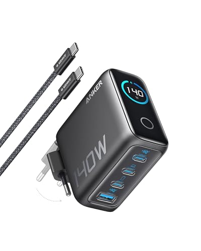 anker-140w-usb-c-ladeger-t-4-port-gan-netzteil-mit-farbdisplay-touch-control-und image 8