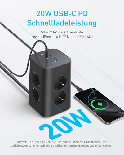 anker-mehrfachsteckdose-8-fach-steckdosenleiste-mit-4-usb-und-20w-usb-c-schnelll image 8
