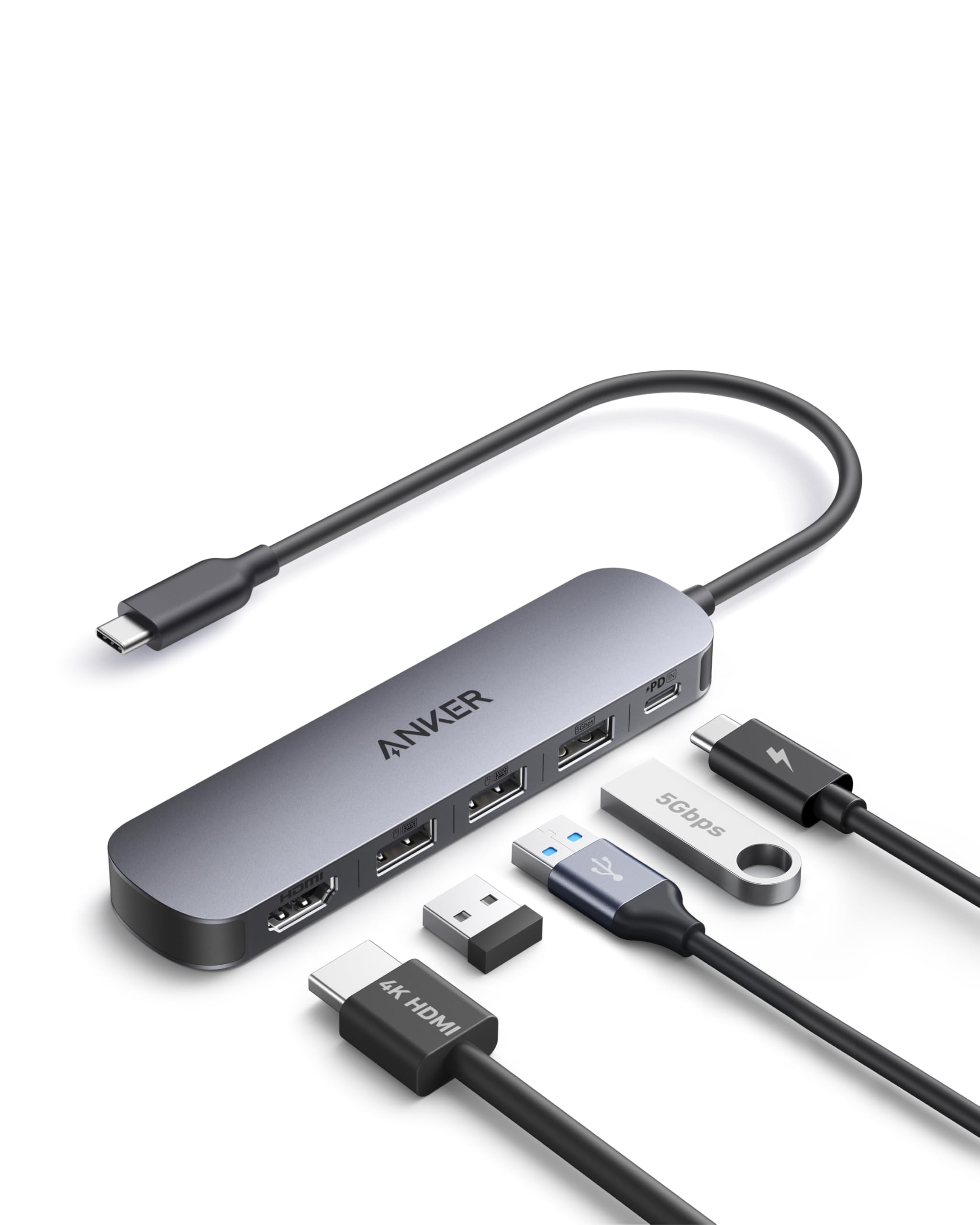 anker-5-in-1-usb-c-hub-4k-30hz-hdmi-mit-90w-power-delivery-pass-through-usb-a-3- image 1