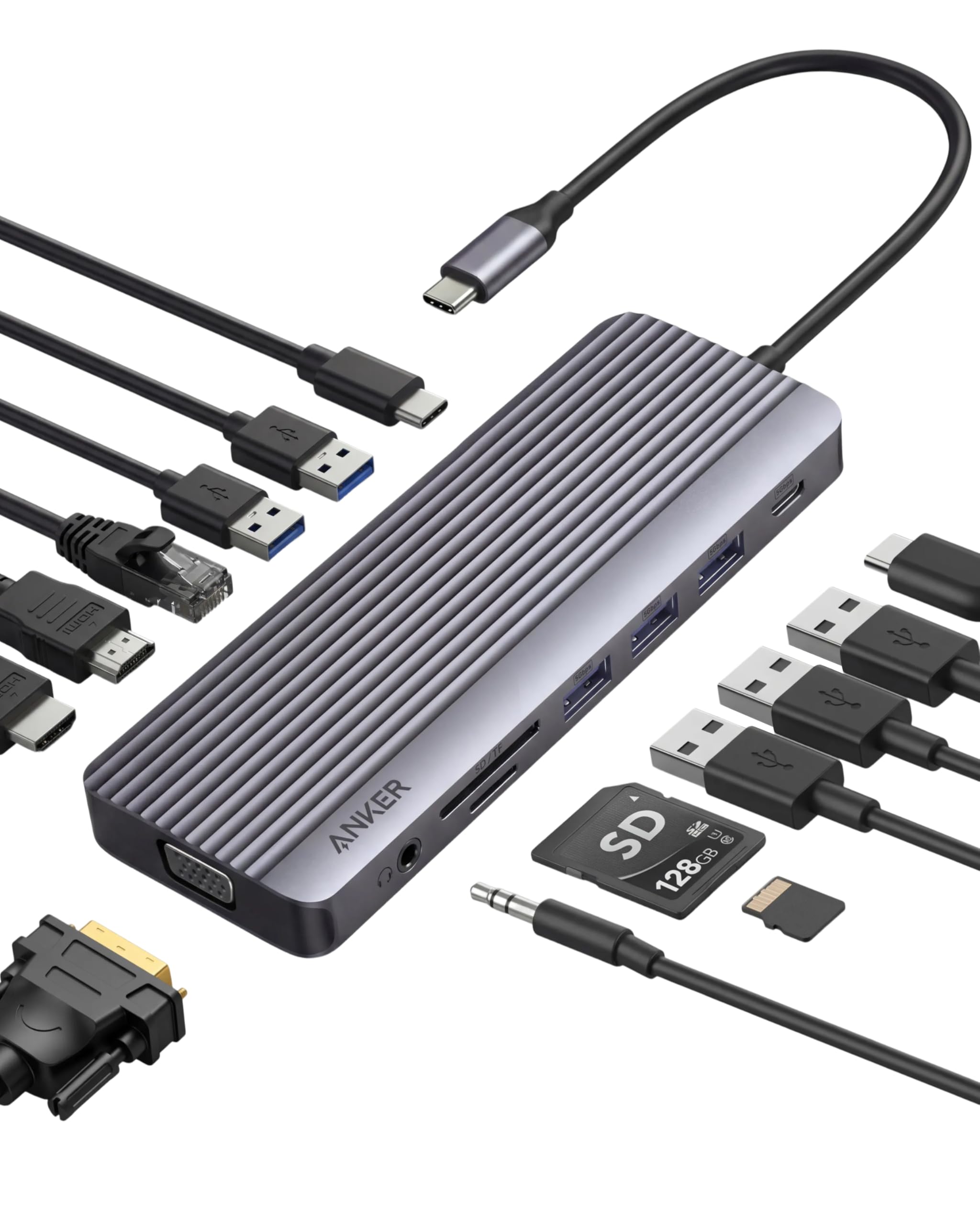 anker-usb-c-hub-14-in-1-triple-display-docking-station-mit-2-4k-hdmi-vga-80w-pas image 1