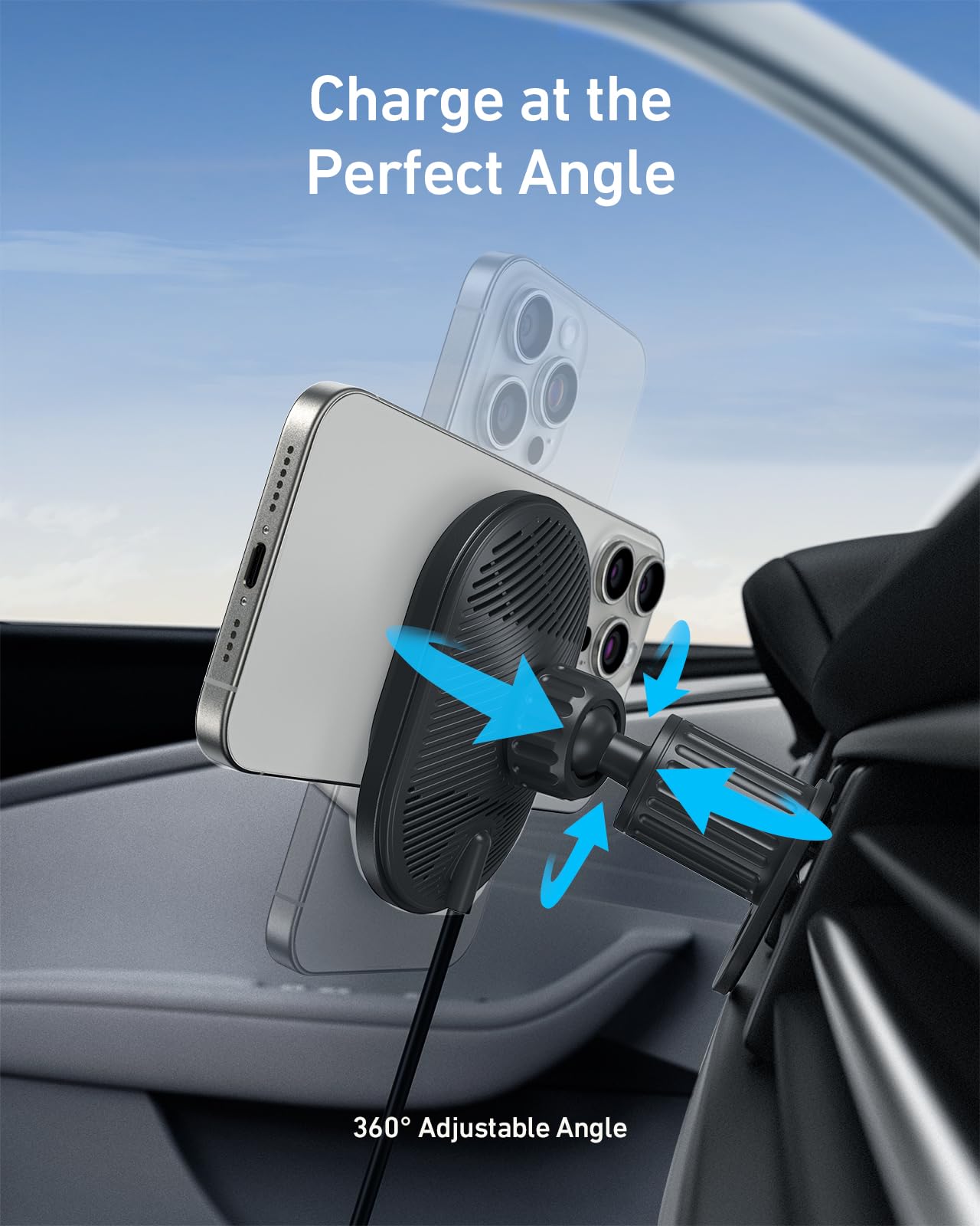 anker-maggo-15w-magsafe-autohalterung-kabelloses-kfz-ladeger-t-mit-360-verstellb image 4