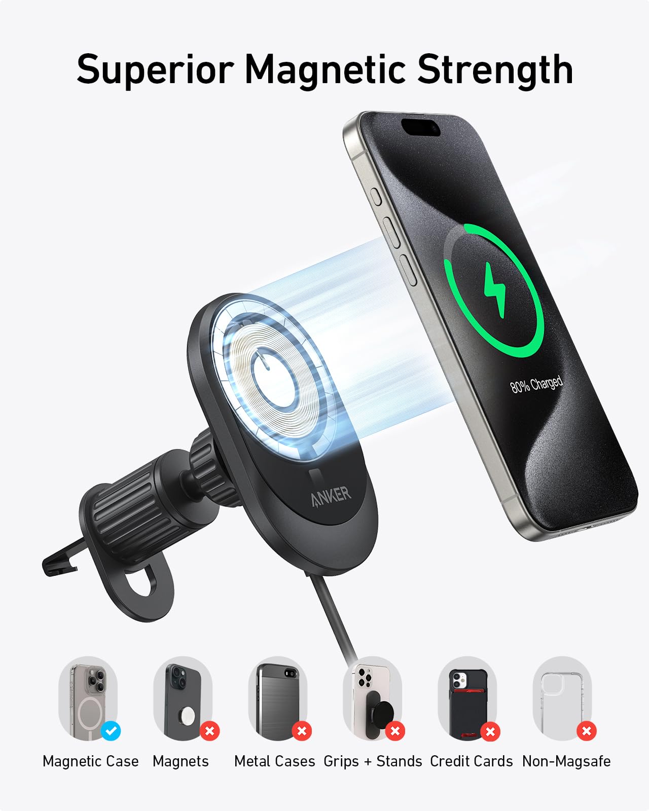 anker-maggo-15w-magsafe-autohalterung-kabelloses-kfz-ladeger-t-mit-360-verstellb image 6