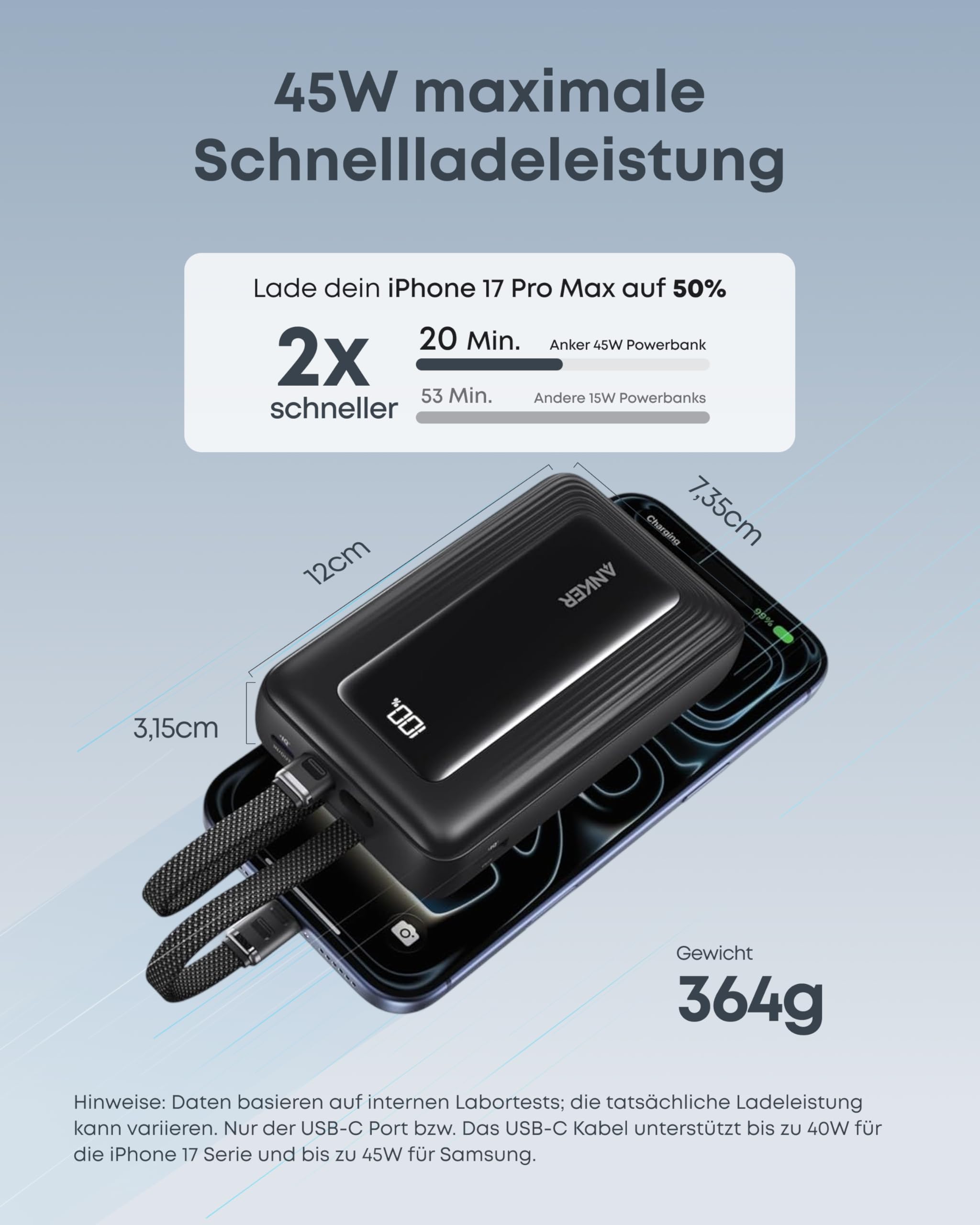 anker-zolo-powerbank-20000-mah-2025-upgrade-45w-schnellladung-mit-zwei-integrier image 3