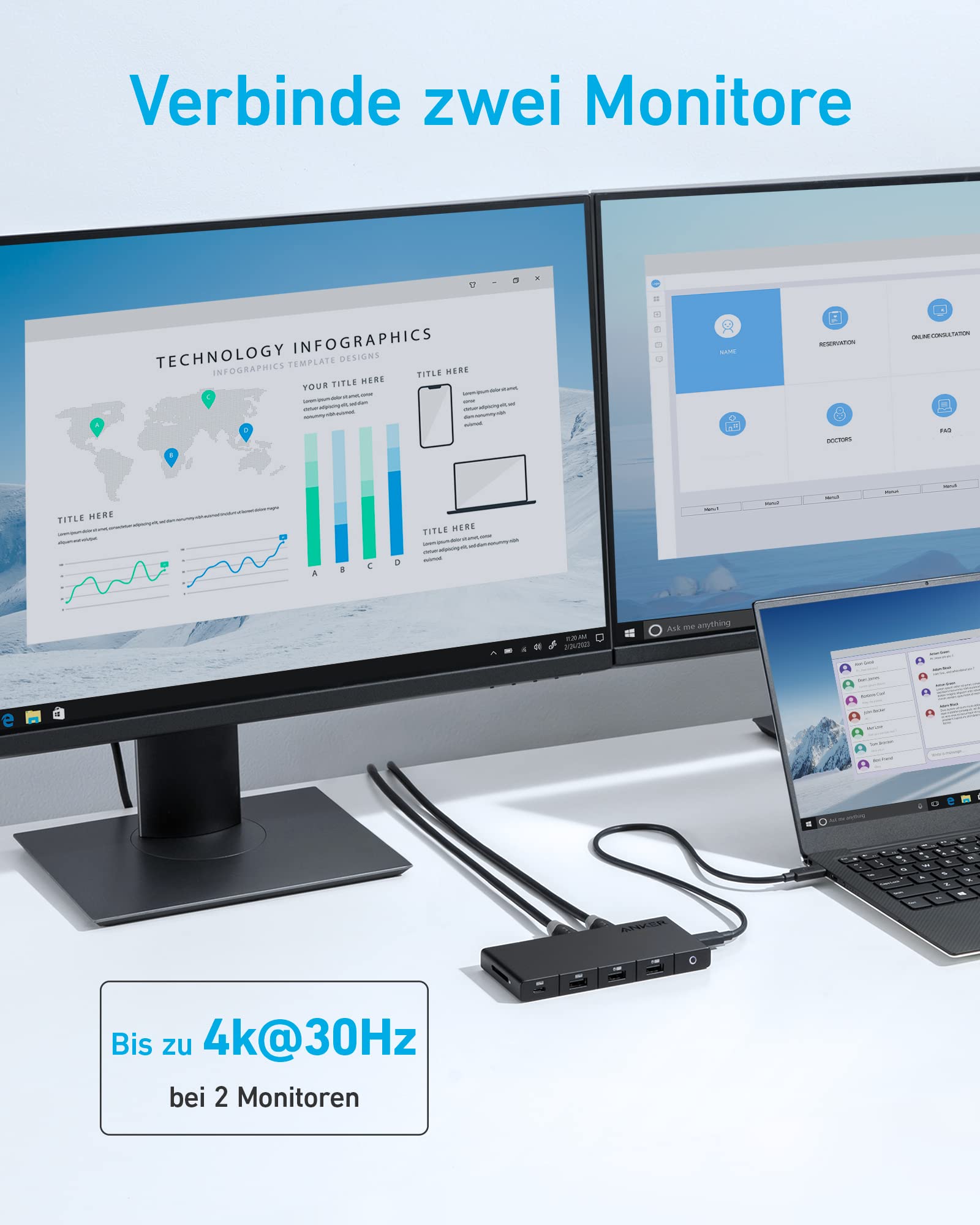 anker-364-usb-c-hub-10-in-1-dual-4k-hdmi-mit-85w-power-delivery-ethernet-sd-slot image 3