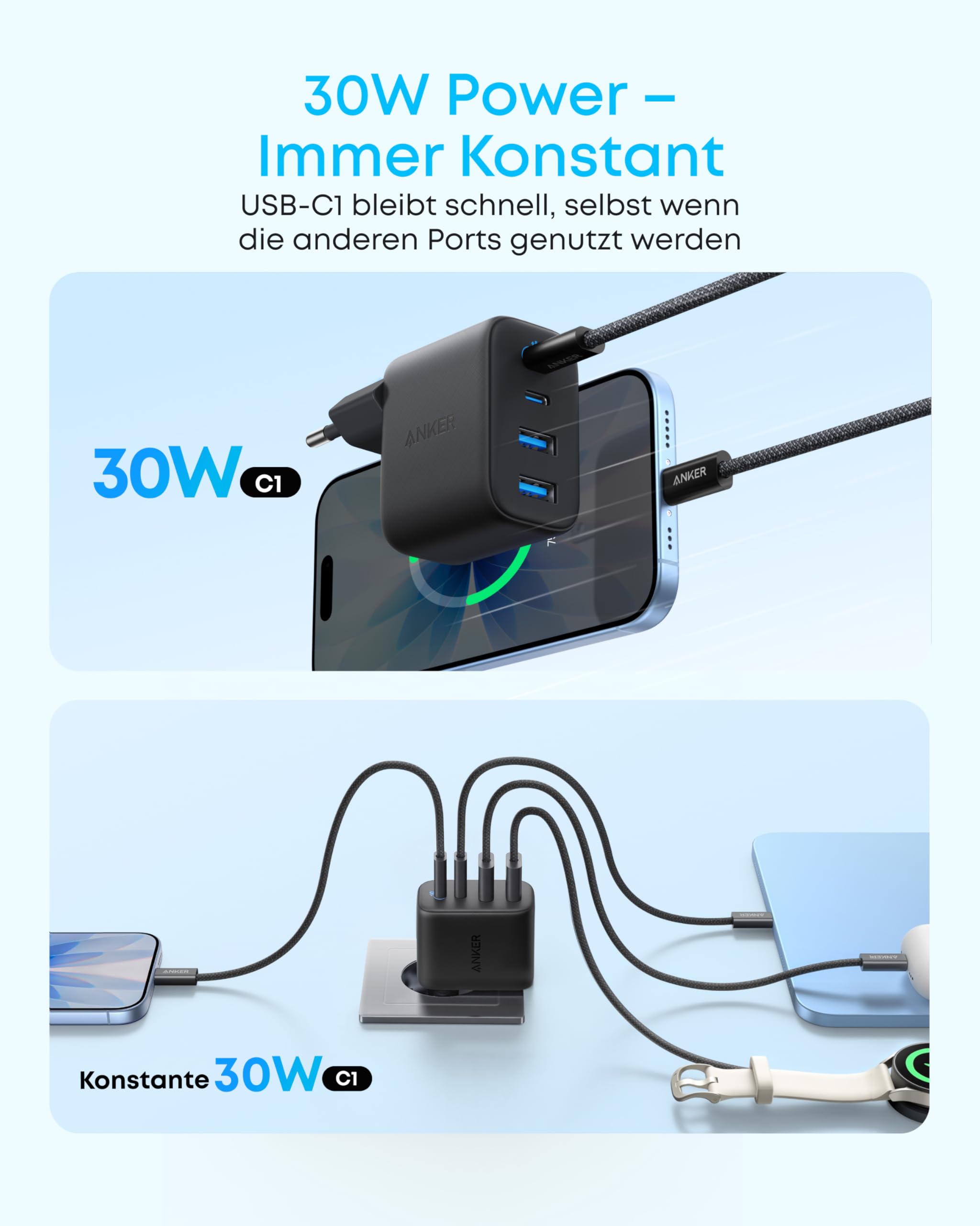 anker-zolo-50w-usb-c-ladeger-t-mit-4-ports-2-usb-c-2-usb-a-gan-schnellladeger-t image 3