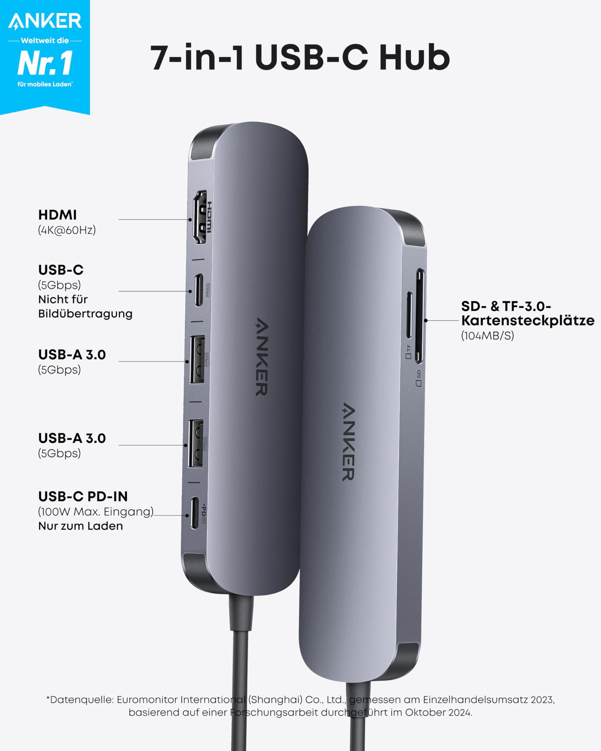 anker-7-in-1-usb-c-hub-mit-4k-60hz-hdmi-85w-power-delivery-und-kartenleser image 2