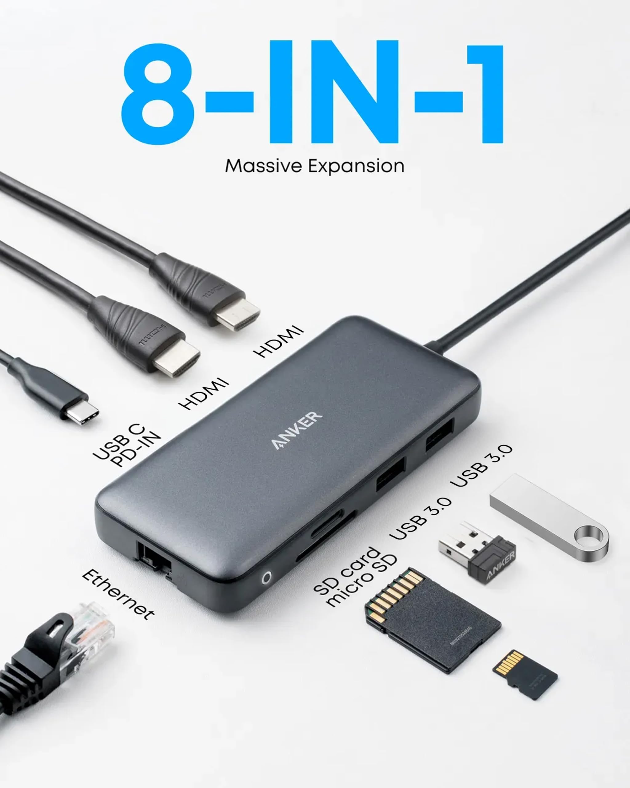 anker-powerexpand-8-in-1-usb-c-hub-dual-4k-hdmi-docking-station-mit-85w-power-de image 2
