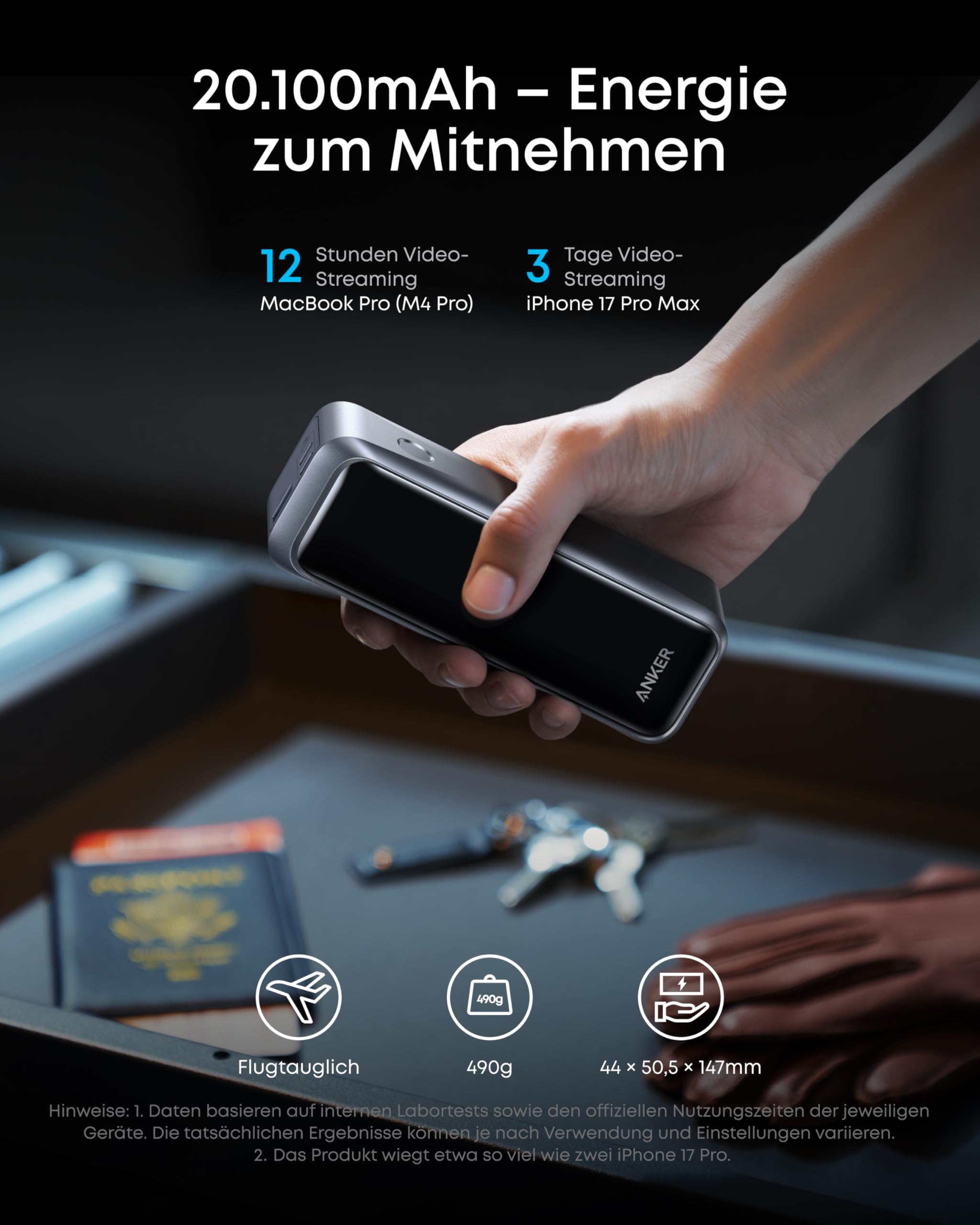 anker-prime-powerbank-20100mah-tragbares-ladeger-t-mit-3-ports-220w-ausgang-bidi image 4
