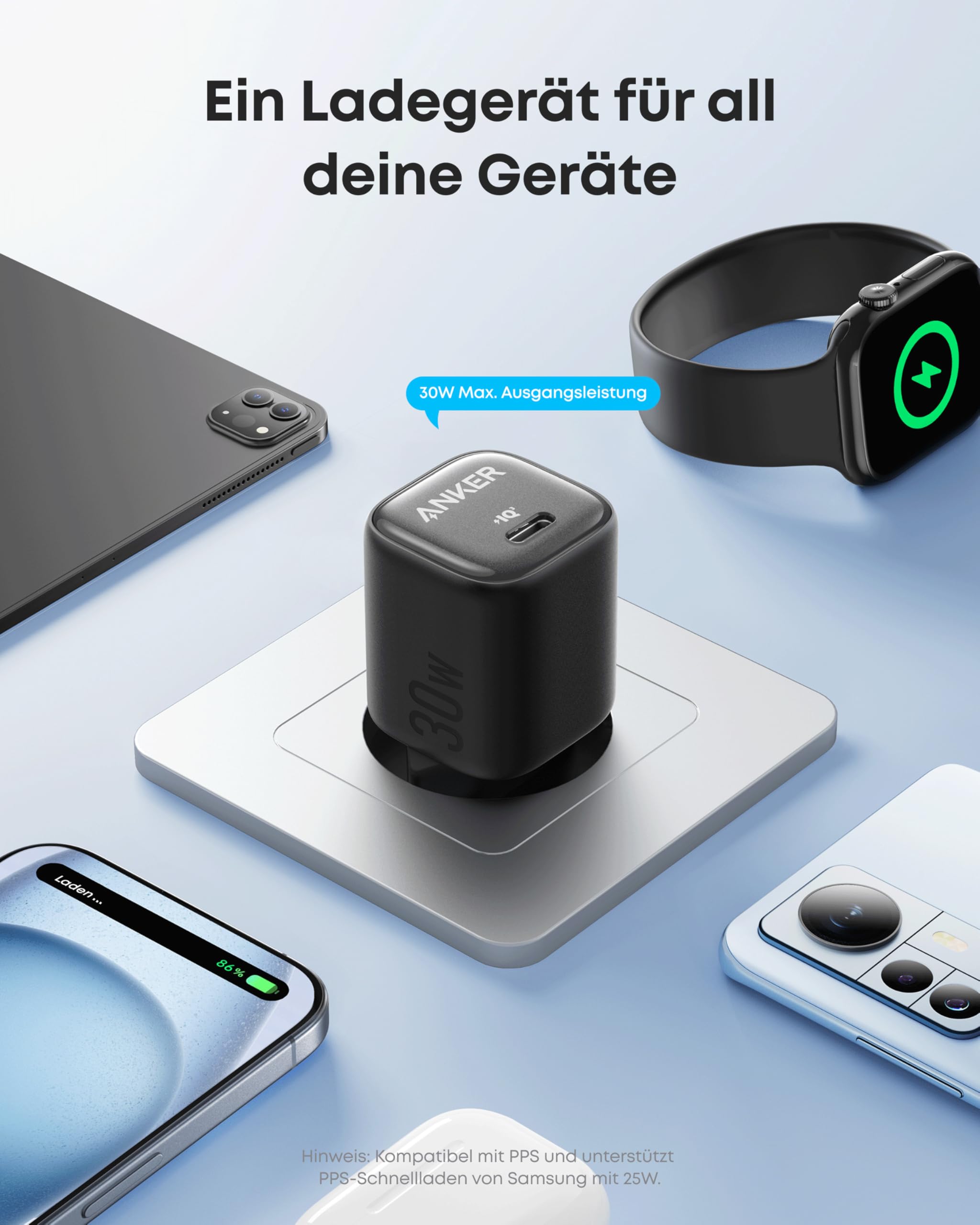 anker-30w-usb-c-ladeger-t-kompaktes-gan-ii-schnellladernetzteil-mit-3-fach-schne image 6