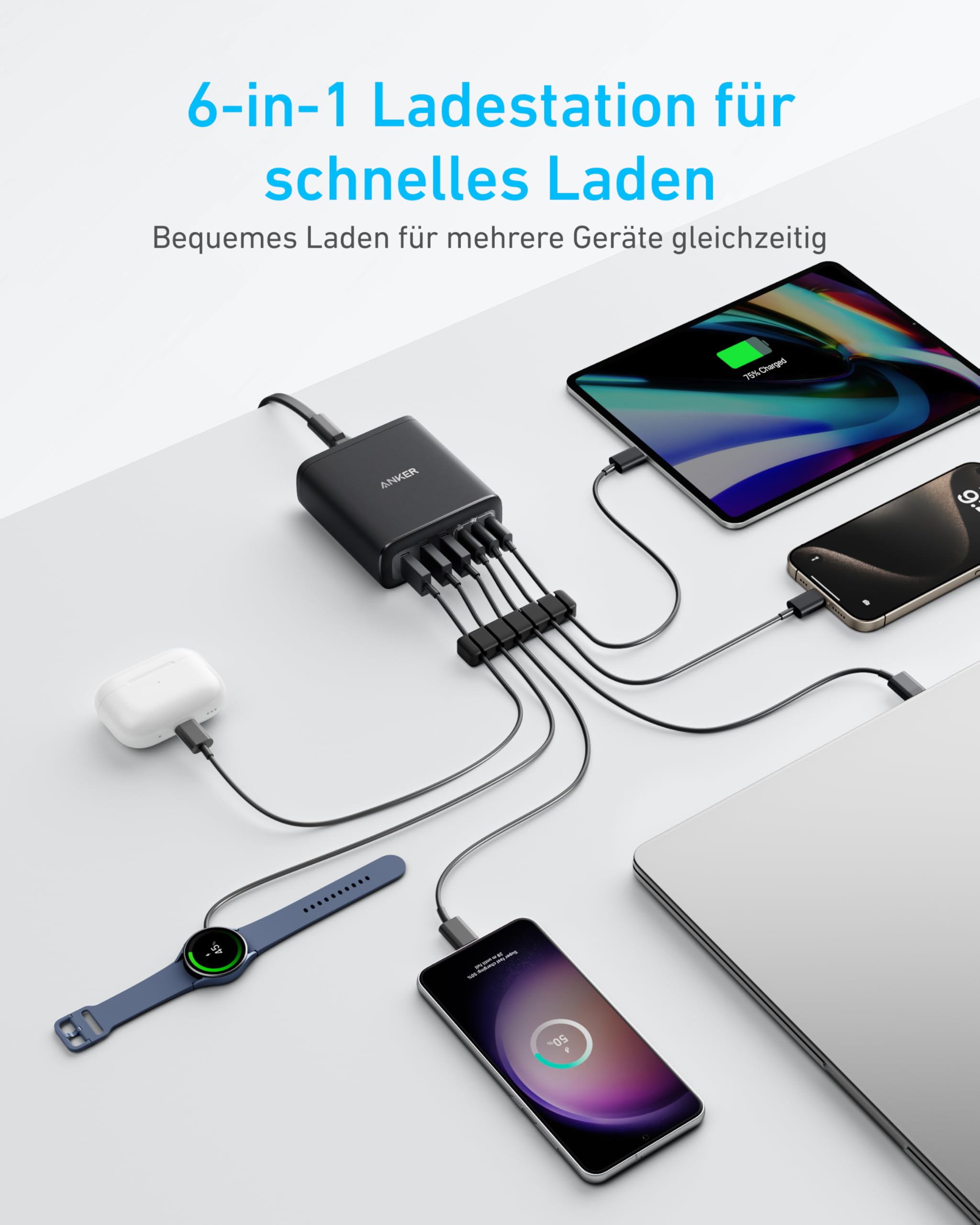anker-112w-usb-c-ladeger-t-6-port-ladestation-3x-usb-c-3x-usb-a-f-r-iphone-macbo image 2