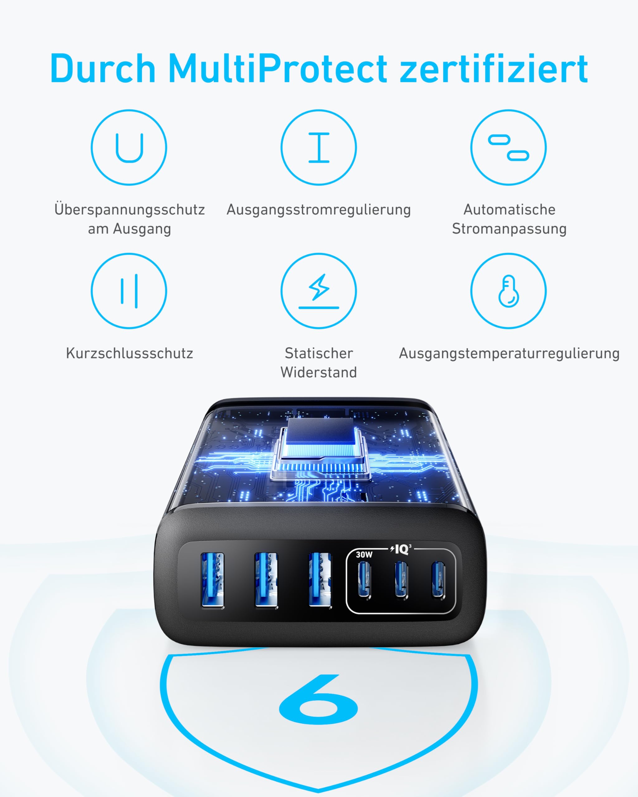 anker-112w-usb-c-ladeger-t-6-port-ladestation-3x-usb-c-3x-usb-a-f-r-iphone-macbo image 8