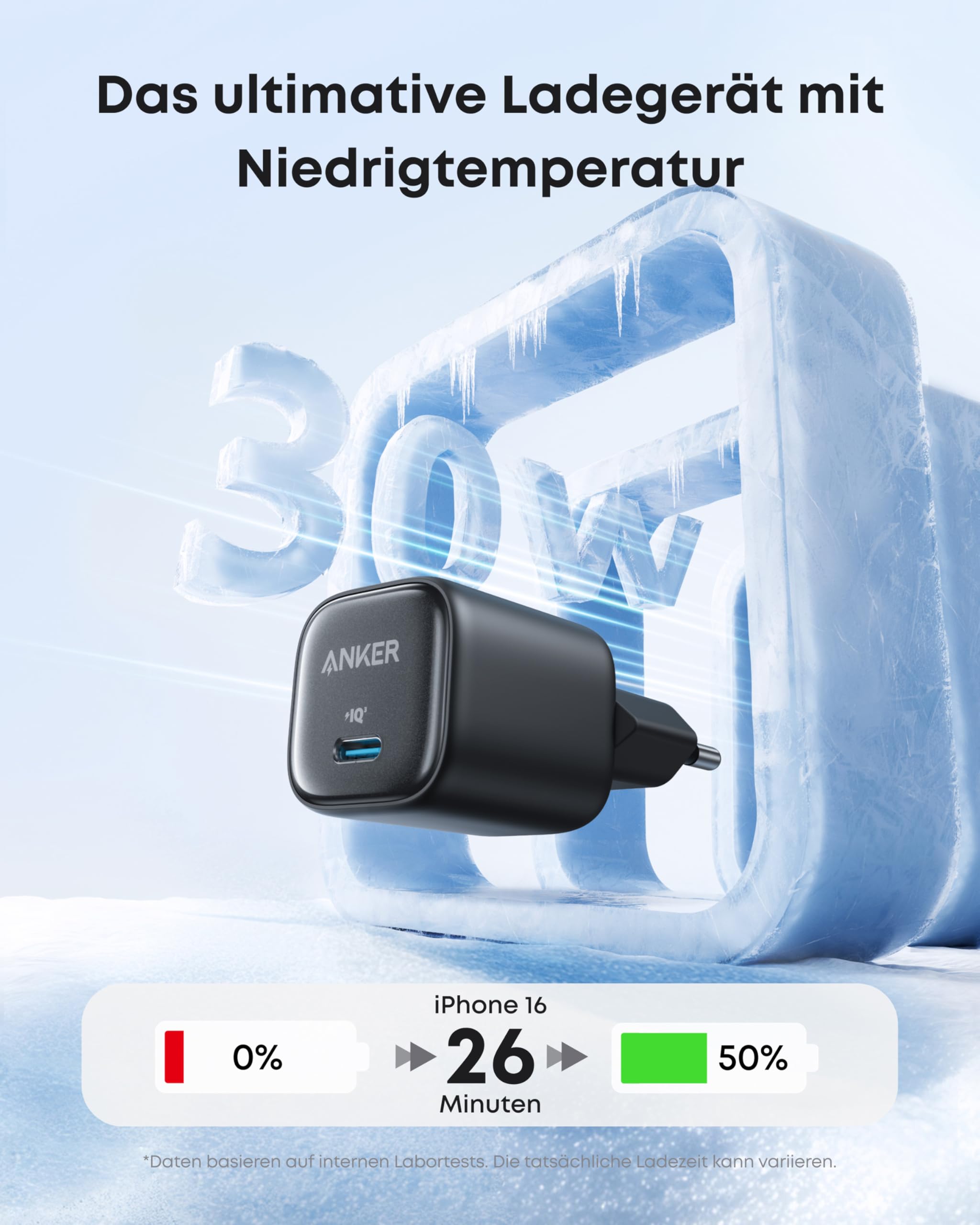 anker-30w-usb-c-ladeger-t-kompaktes-gan-ii-schnellladernetzteil-mit-3-fach-schne image 2