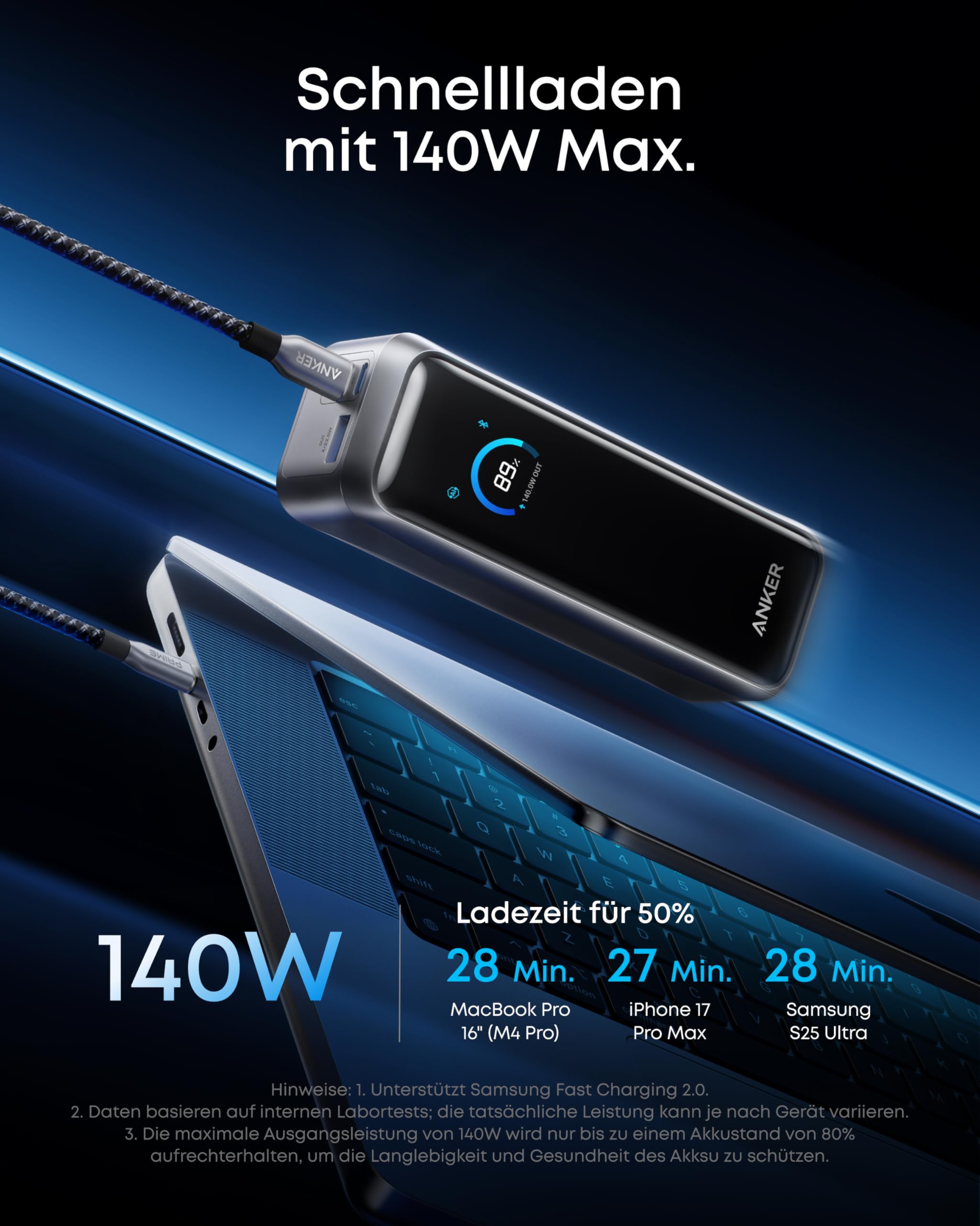 anker-prime-powerbank-20100mah-tragbares-ladeger-t-mit-3-ports-220w-ausgang-bidi image 3