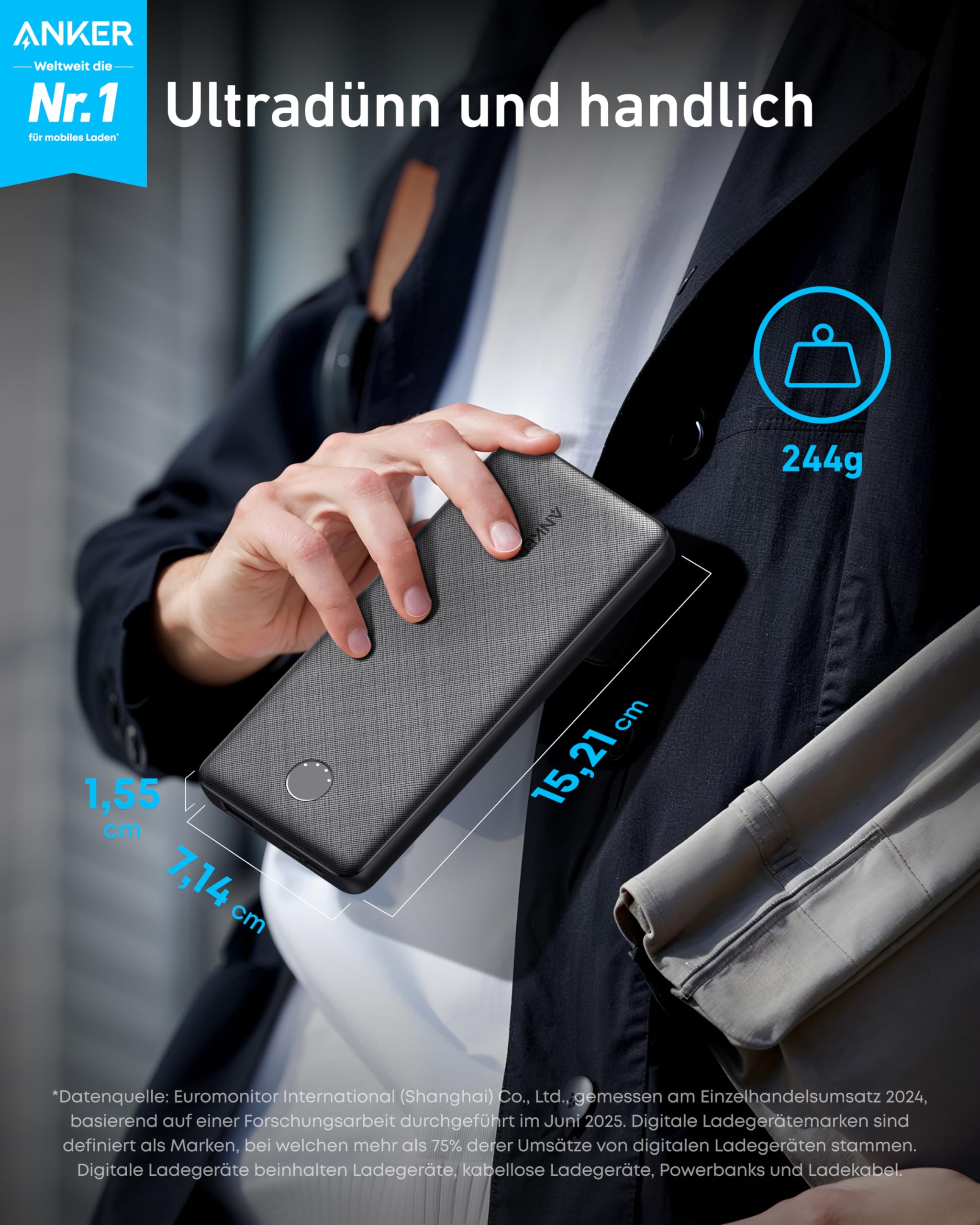anker-powerbank-powercore-slim-10k-10-000-mah-externes-akku-pack-mit-poweriq-3-0 image 2