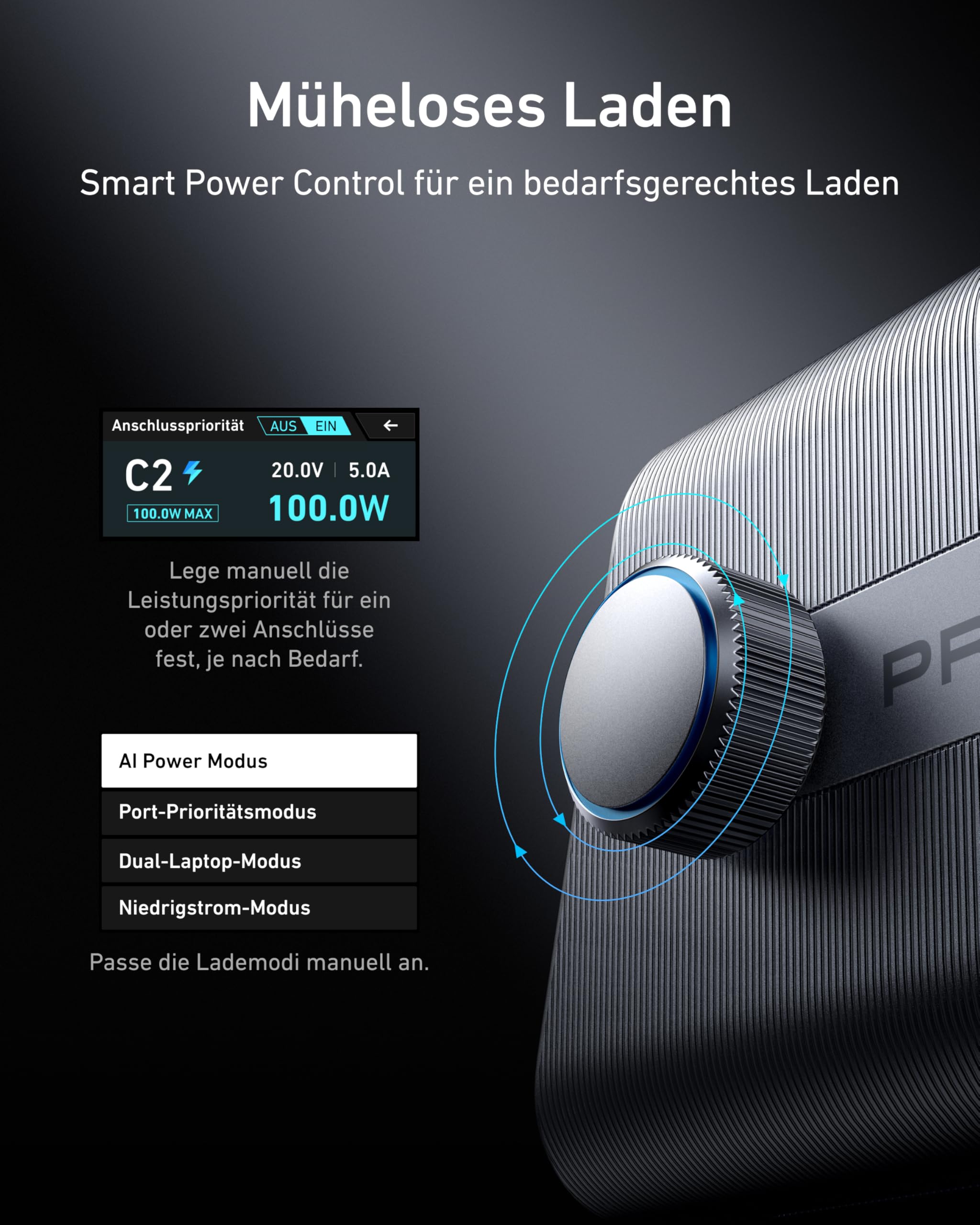 anker-prime-250w-usb-c-ladeger-t-6-port-gan-ladestation-mit-2-26-lcd-display-und image 5