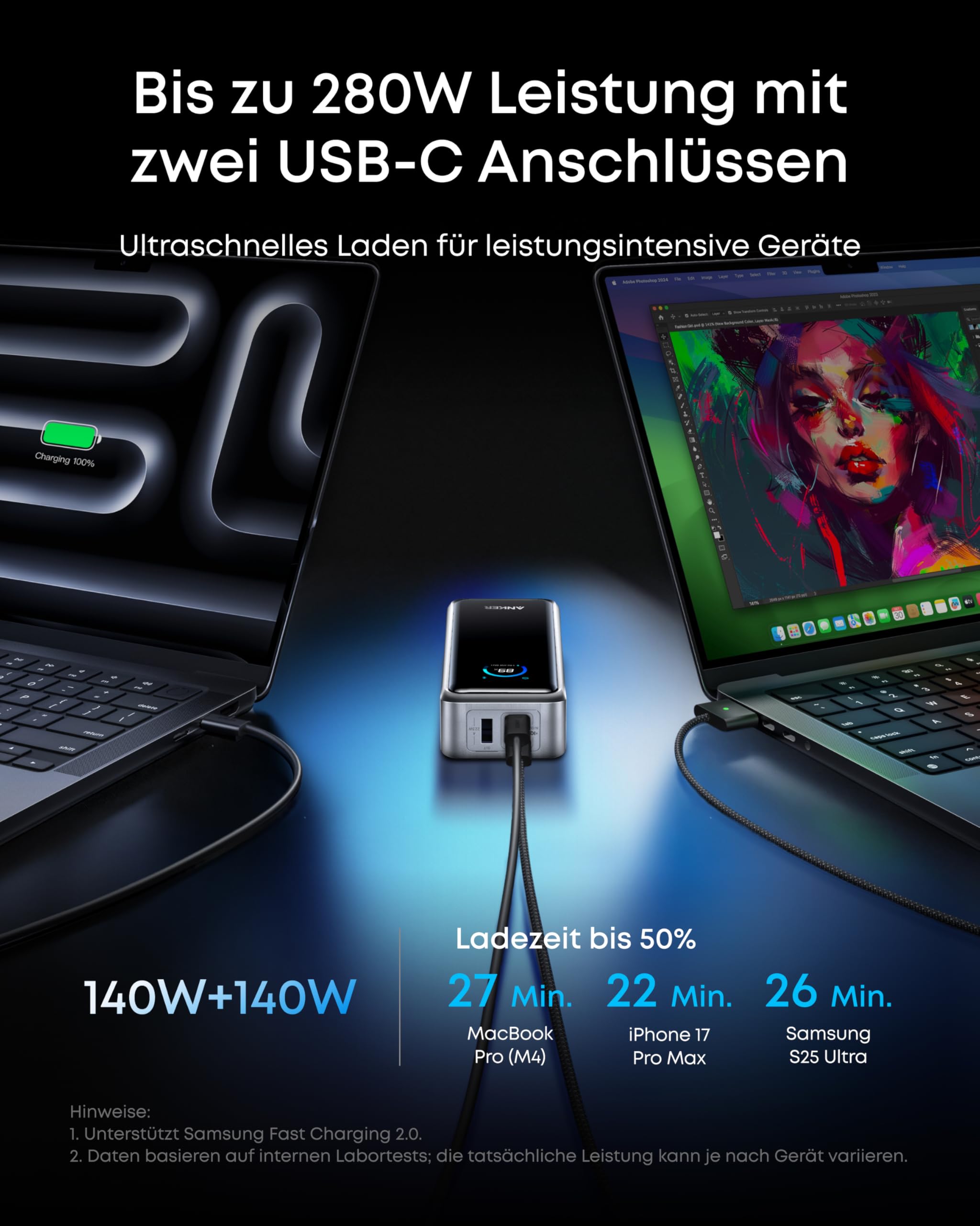 anker-prime-powerbank-26250-mah-300w-max-mit-140w-single-port-tsa-zugelassen-app image 3