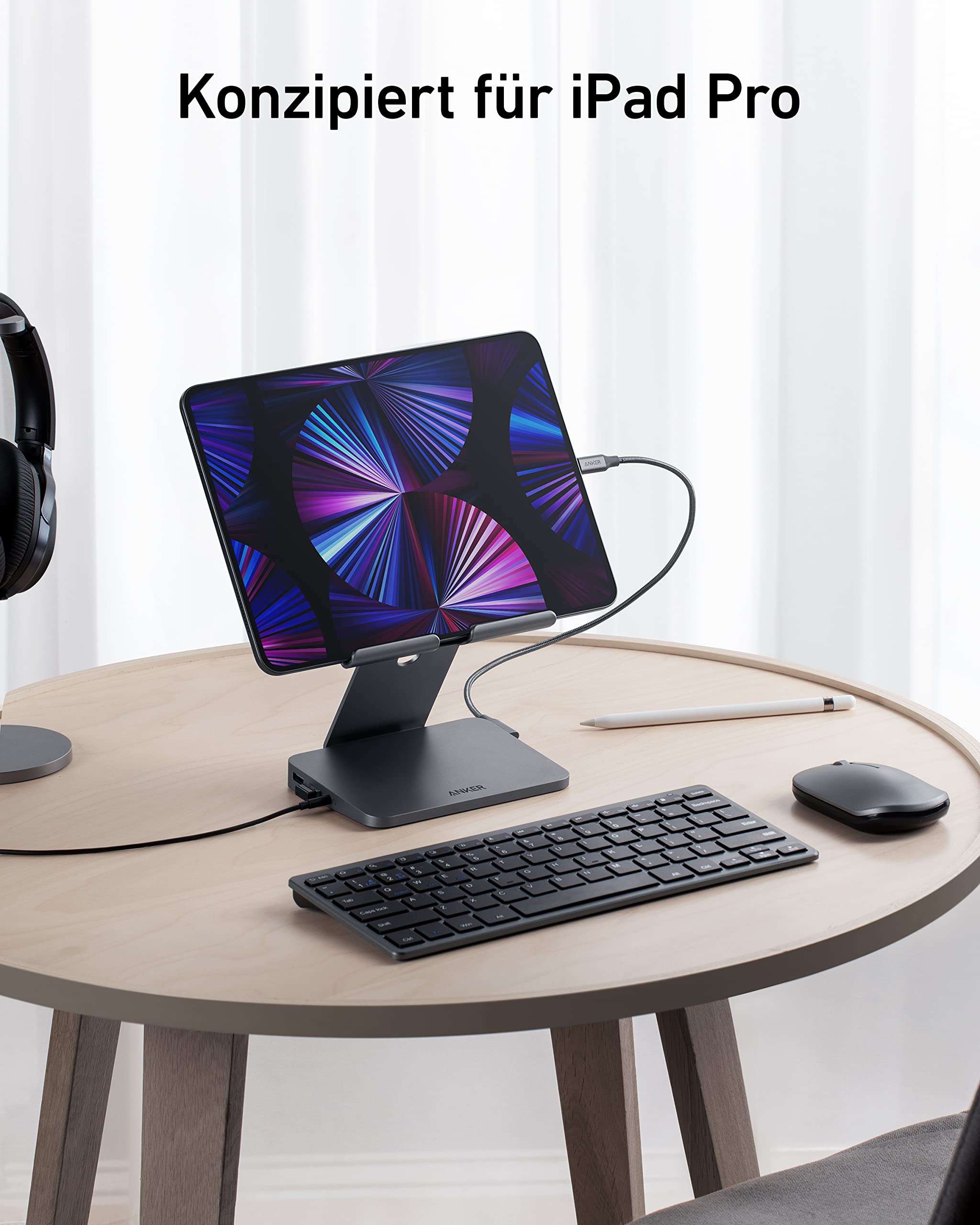 anker-551-8-in-1-usb-c-hub-mit-einklappbarer-tablet-halterung-4k-hdmi-100w-power image 2