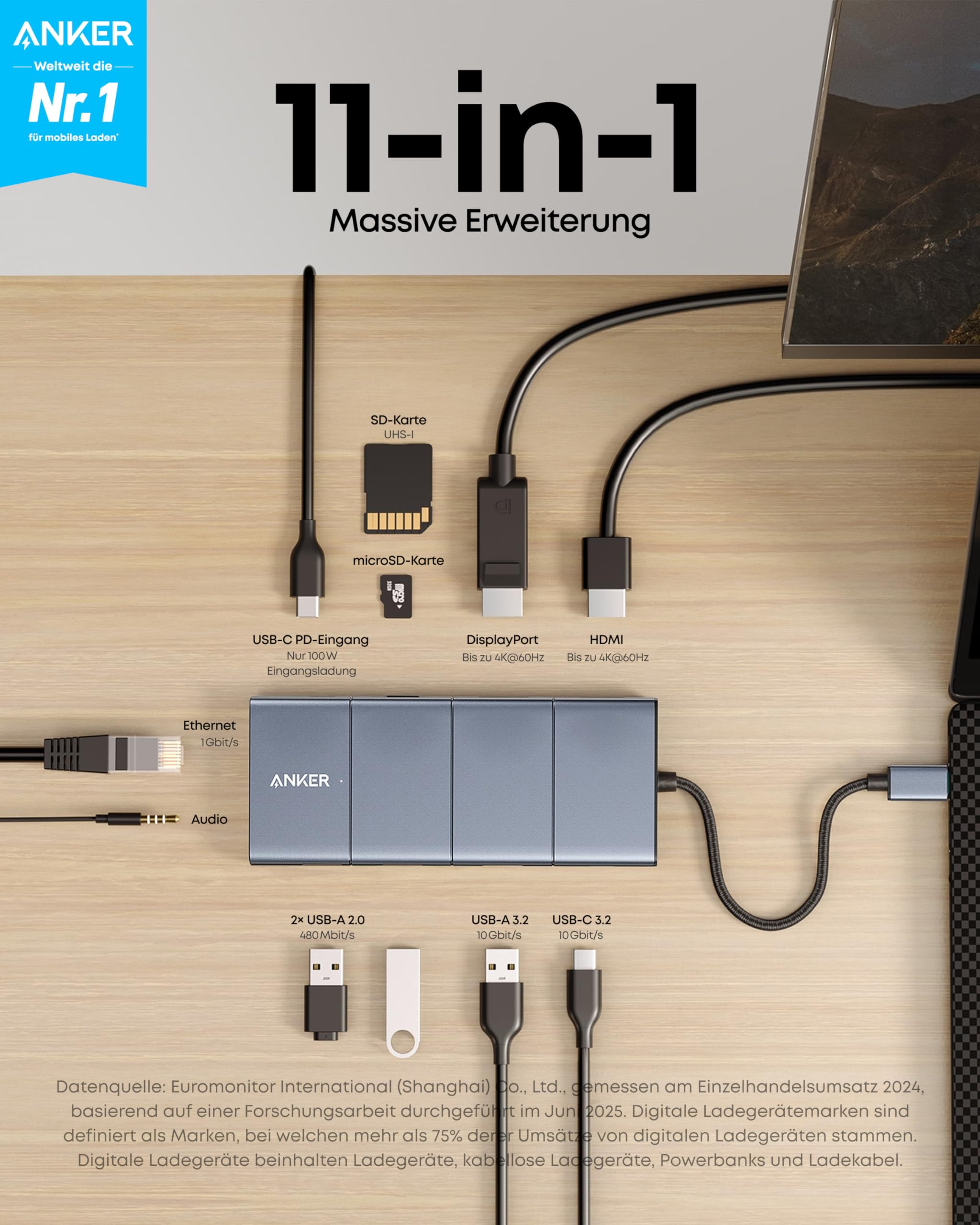 anker-565-usb-c-hub-11-in-1-docking-station-mit-10-gbit-s-datenports-4k-hdmi-dis image 2