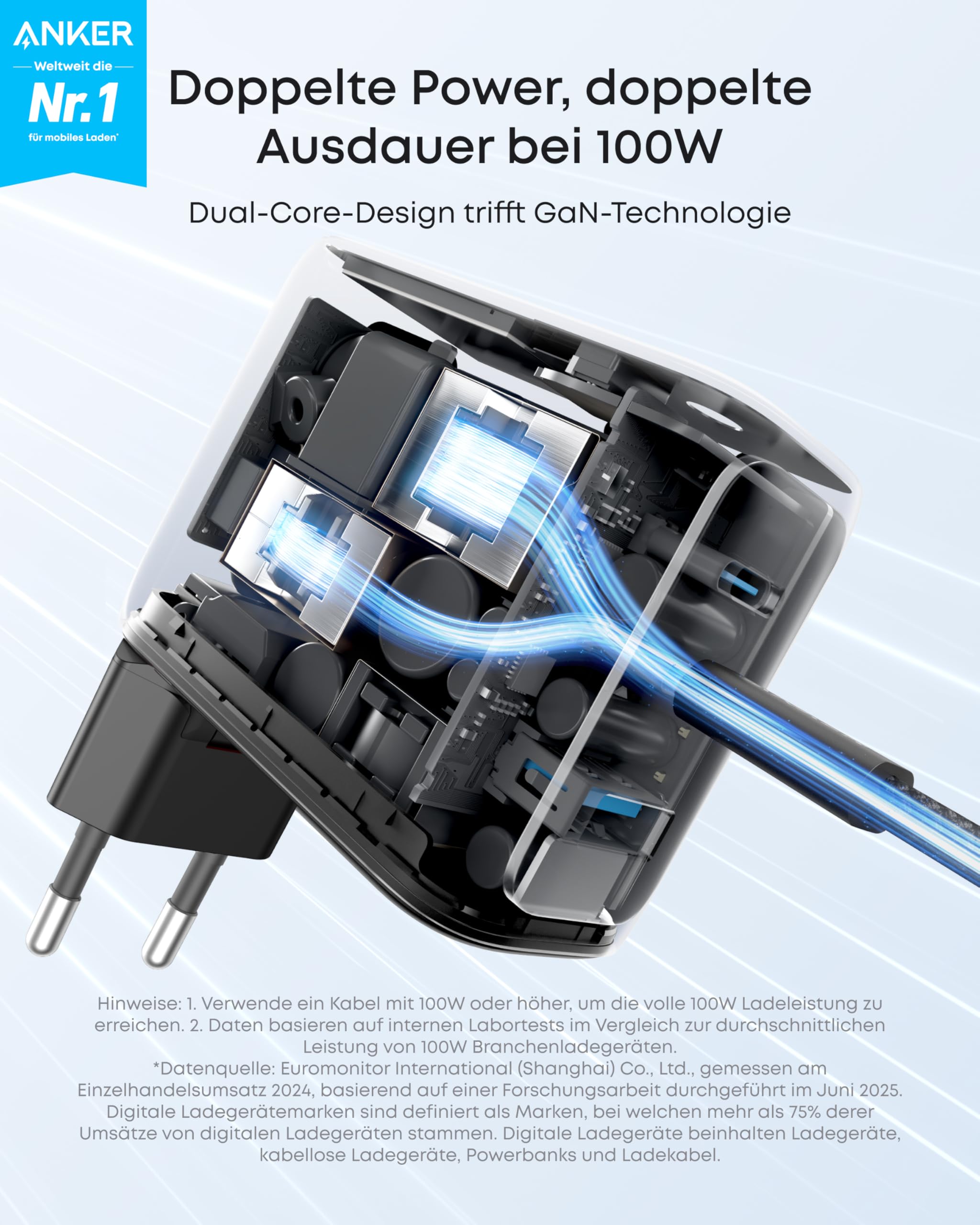 anker-100w-usb-c-ladeger-t-gan-iii-3-port-wandladeger-t-mit-smart-display-touch- image 2