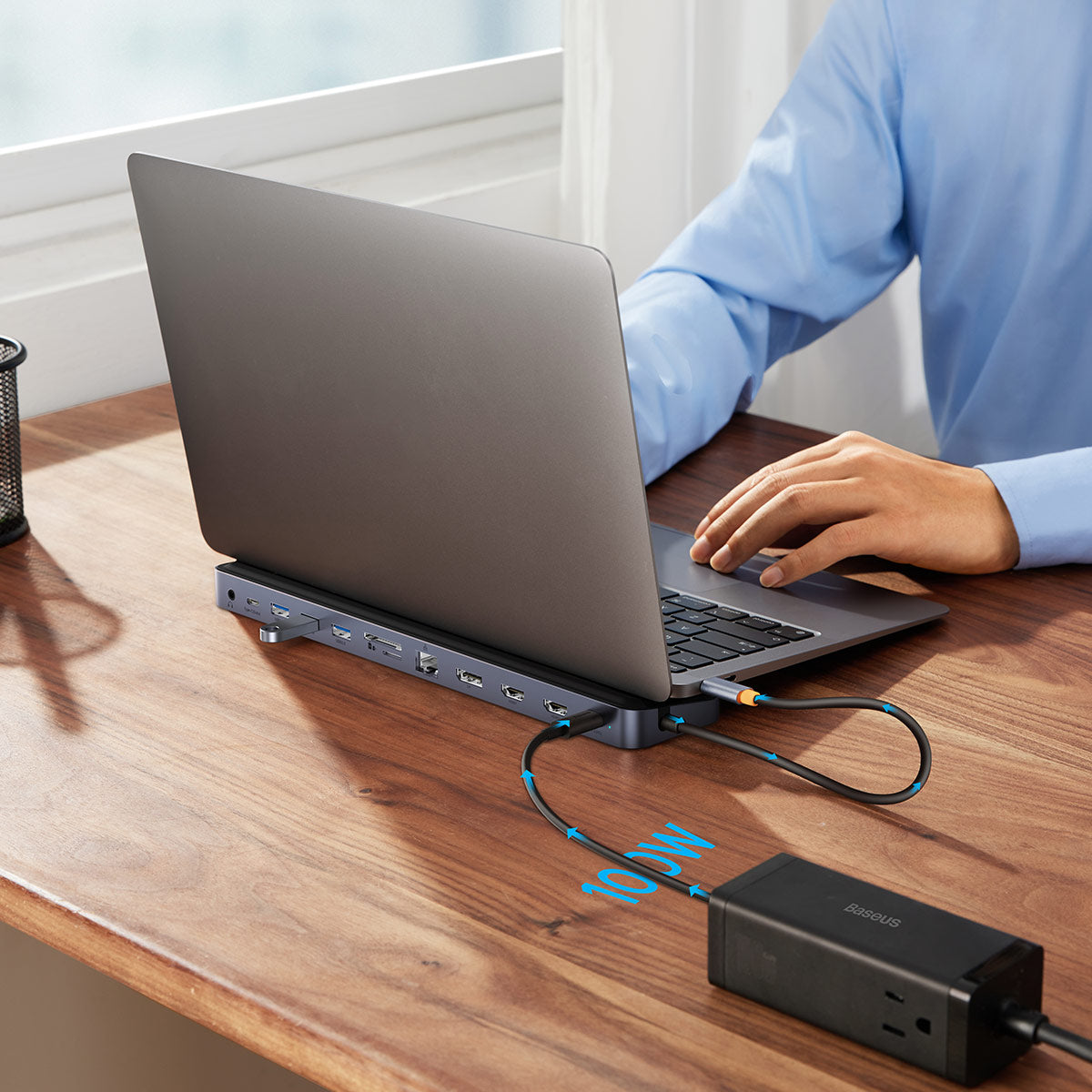 baseus-12-in-1-laptop-usb-c-hub-dockingstation-triple-quad-display-4k-60hz-power image 8