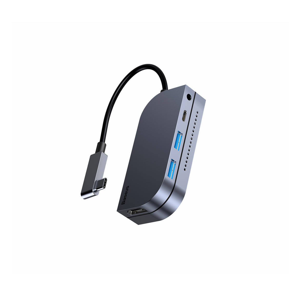 baseus-6-in-1-usb-c-hub-4k-hdmi-5-gbps-usb-3-0-sd-tf-pd-laden-3-5-mm-klinke image 2