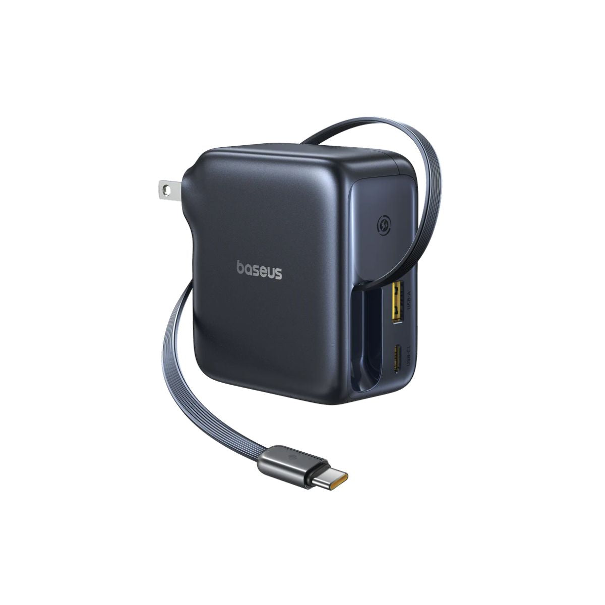 baseus-enercore-cj11-ladeger-t-100w-mit-einziehbarem-kabel-2x-usb-c-usb-a image 2
