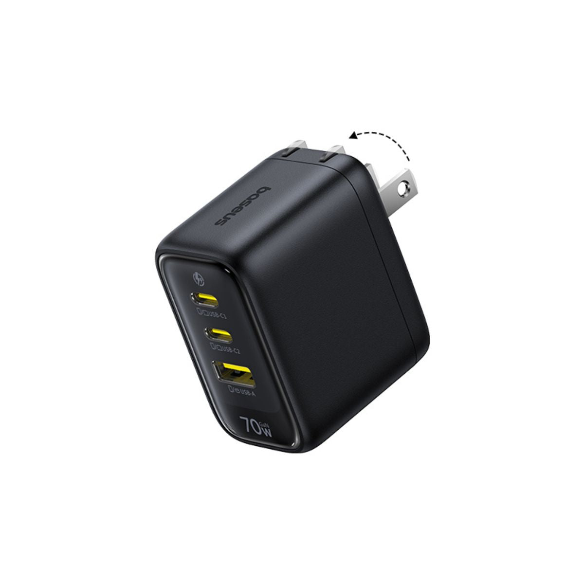 baseus-enerfill-fe22-gan6-fast-charger-70w-netzteil-mit-2x-usb-c-usb-a-und-kompa image 7