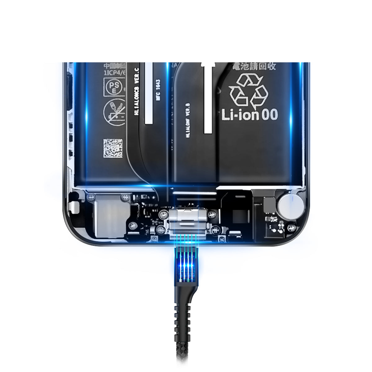 baseus-fish-eye-usb-c-kabel-2a-1m-3-3-ft-geflochtenes-spiralkabel-mit-aluminium- image 7