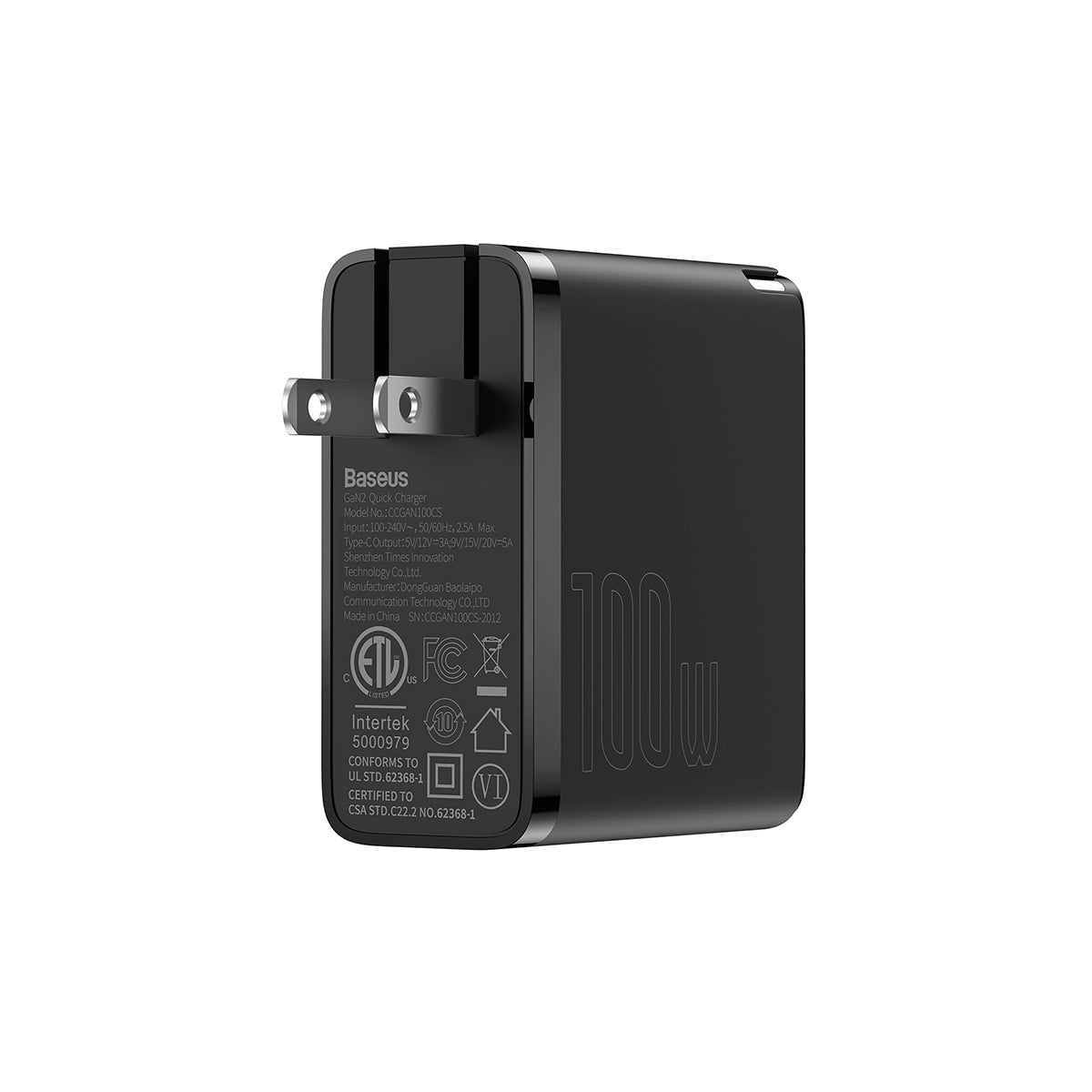 baseus-gan2-usb-c-fast-charger-100w-gan-ii-schnellladeger-t-mit-quick-charge-5-0 image 2