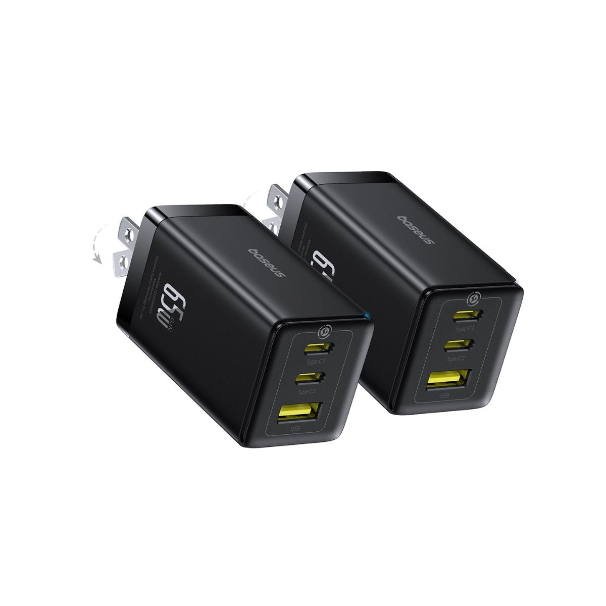 baseus-gan5-pro-65w-fast-charger-2er-set-2x-usb-c-usb-a-gan-wandladeger-t-f-r-la image 1