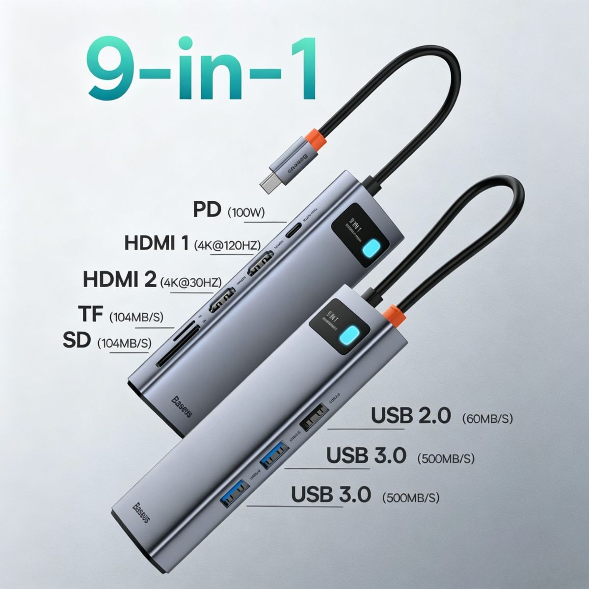 baseus-metal-gleam-series-9-in-1-usb-c-hub-9-in-1-dockingstation-mit-4k-60hz-hdm image 7