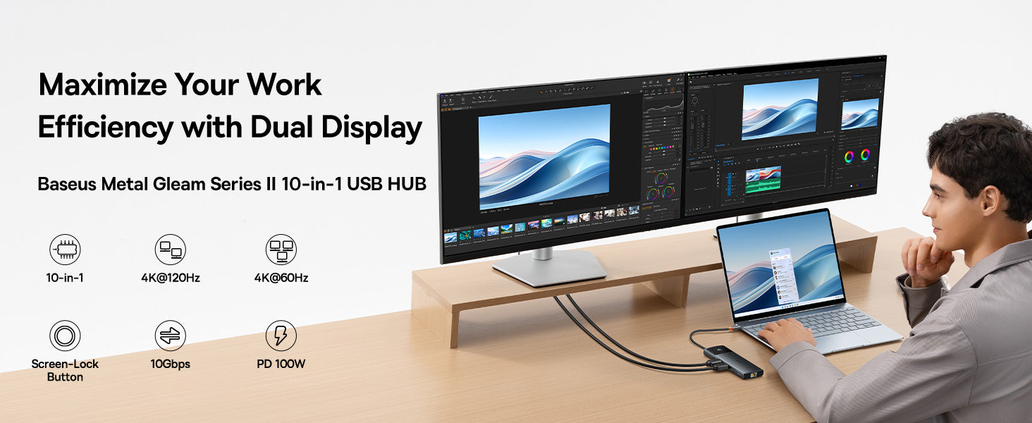 baseus-metal-gleam-series-ii-10-in-1-usb-c-hub-mit-4k-120hz-und-100w-power-deliv image 7