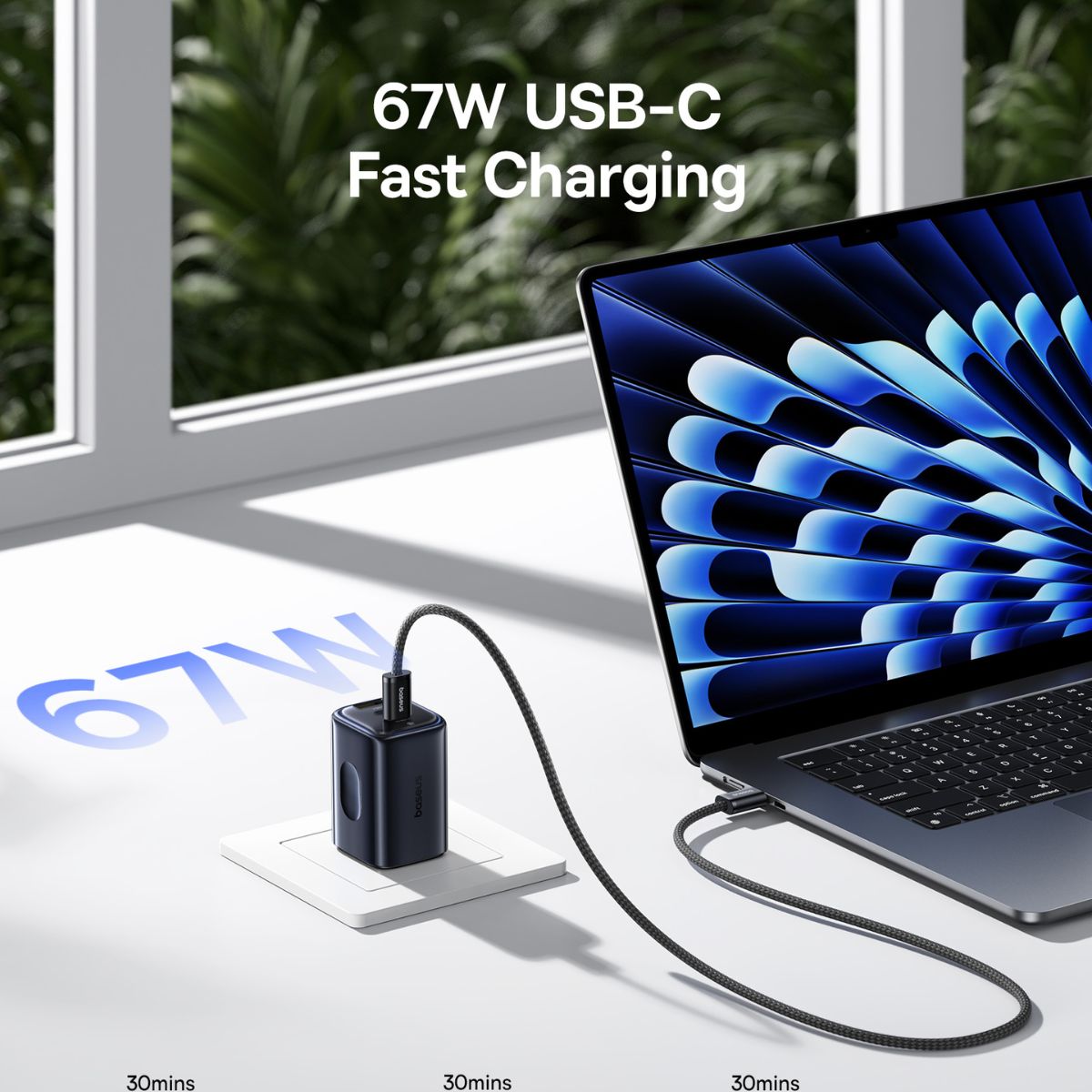 baseus-picogo-ae11-fast-charger-2c-u-67w-3-port-gan-wandladeger-t image 7