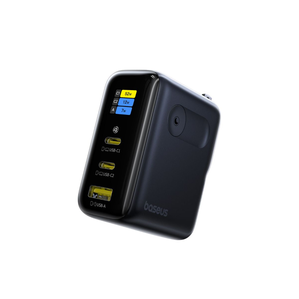 baseus-picogo-ae21-100w-gan-netzteil-3-port-2x-usb-c-usb-a-mit-echtzeit-display image 3