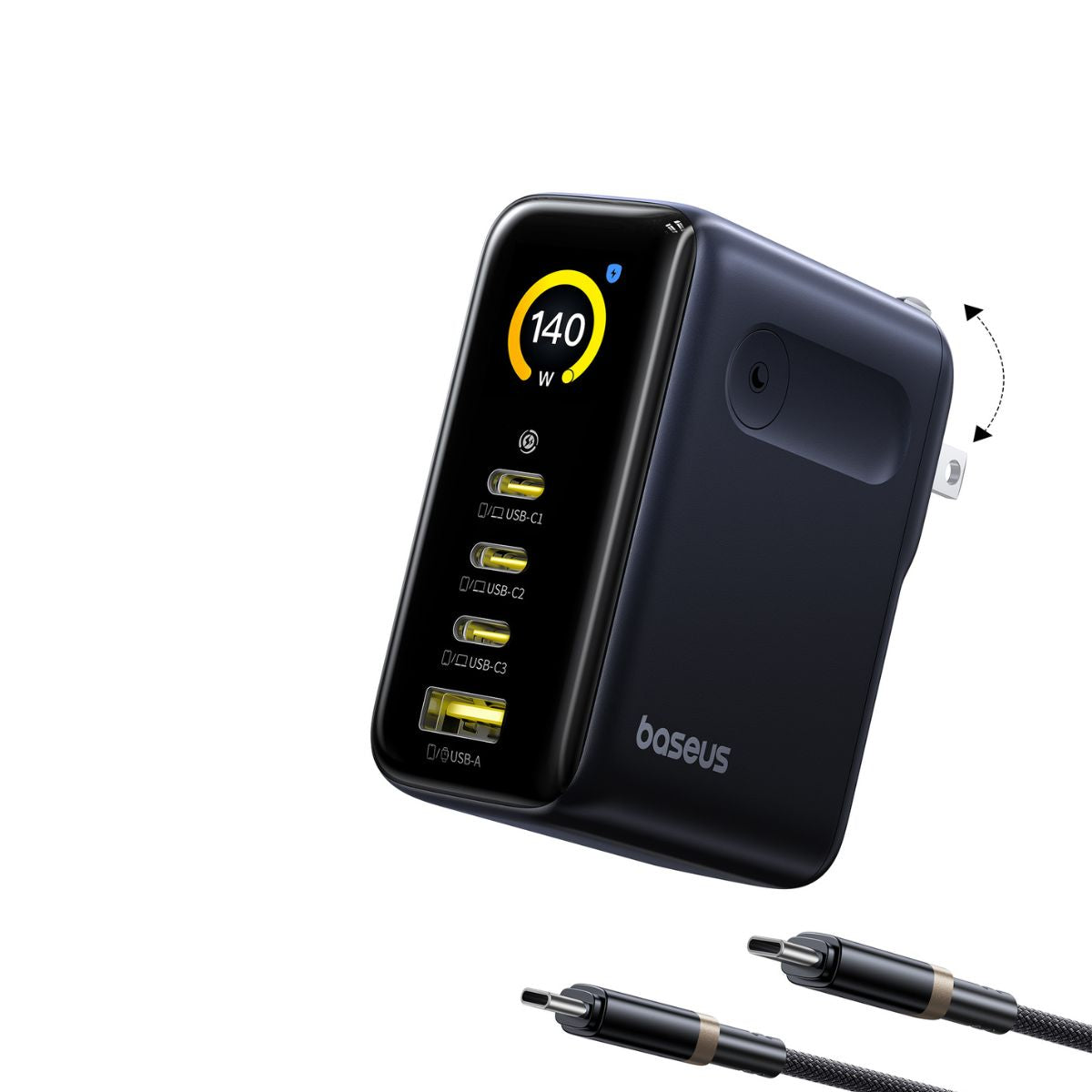 baseus-picogo-ah11-fast-charger-3c-u-140w-gan-schnellladeger-t-mit-4-ports-digit image 4
